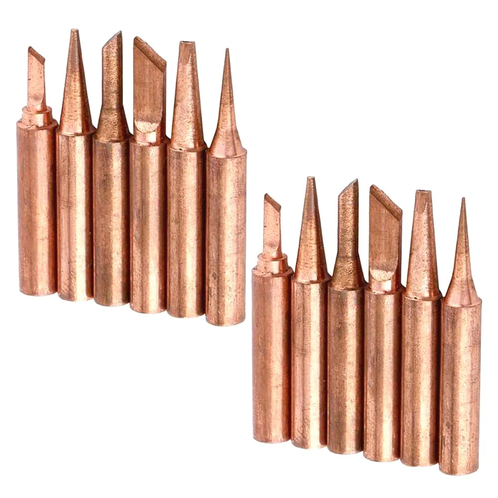 Treki Pack of 12 Copper Soldering Tip Replacement Soldering Iron Tips Set, 900M-T Replacement Soldering Tips, Soldering Tips for Soldering Station, Welding Devices, Accessories, Soldering Tips, - Image 3