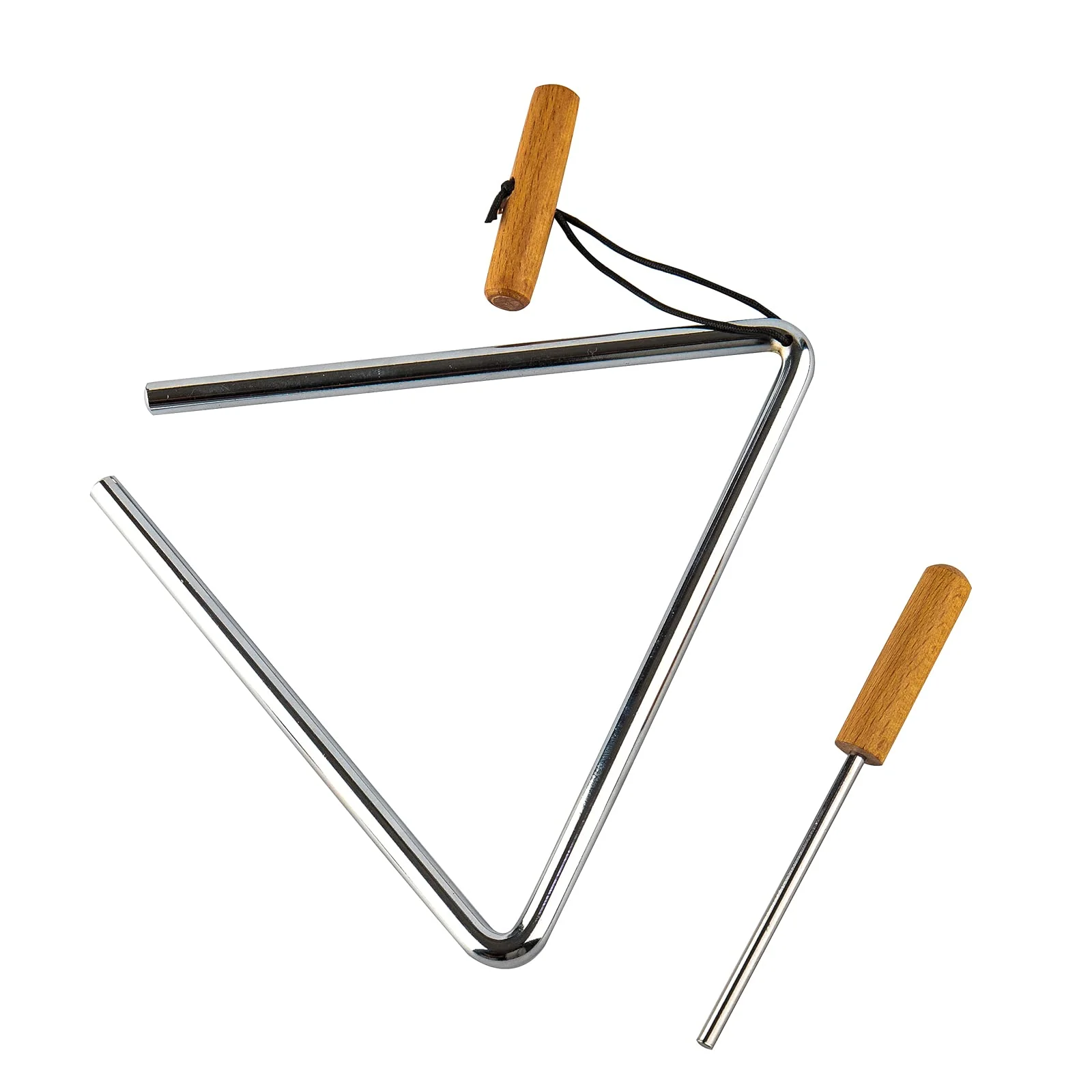 Triangle Hand Percussion with Striker,Rhythm Steel Triangles Music Instrument (8 inch) 8 in - Image 5