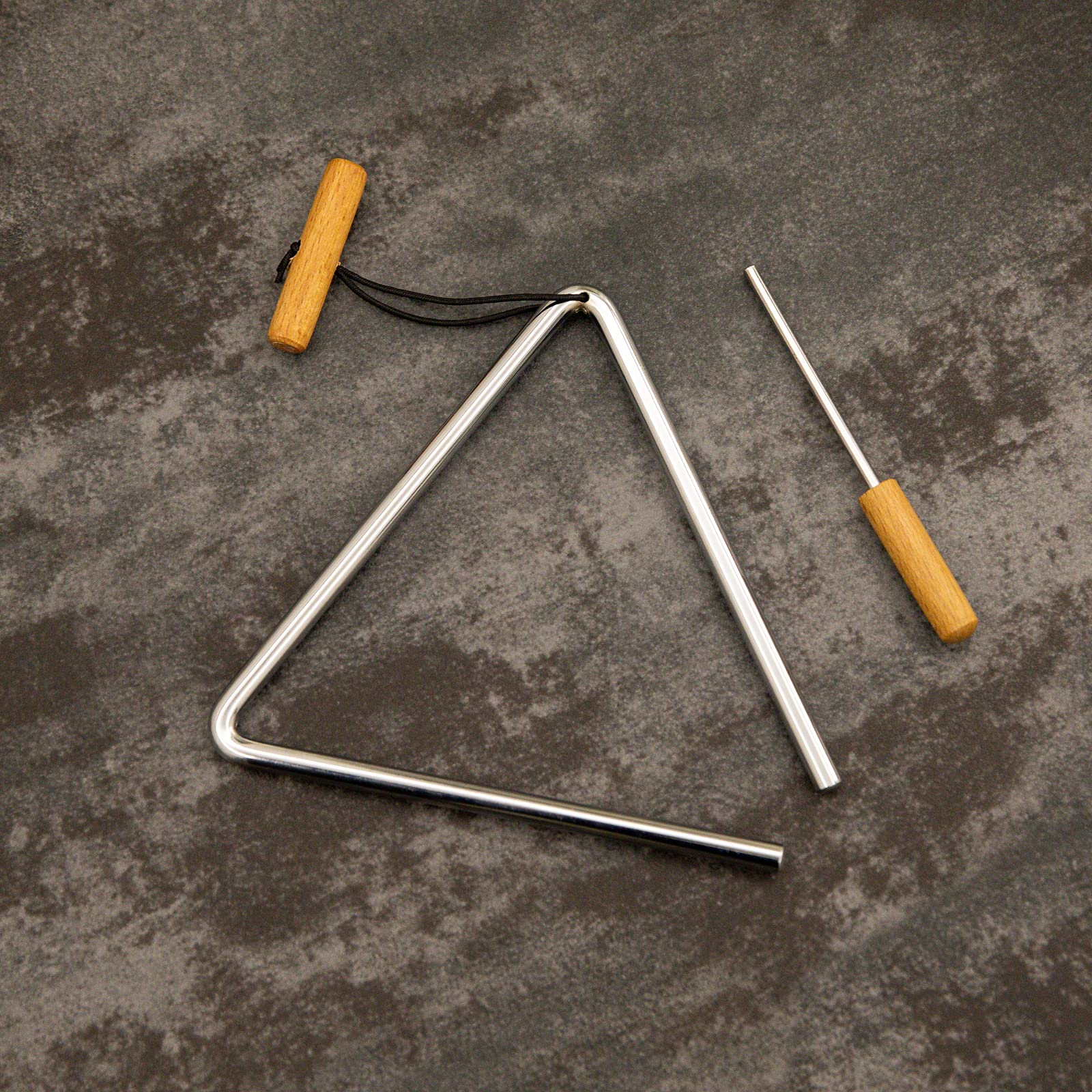 Triangle Hand Percussion with Striker,Rhythm Steel Triangles Music Instrument (8 inch) 8 in - Image 7