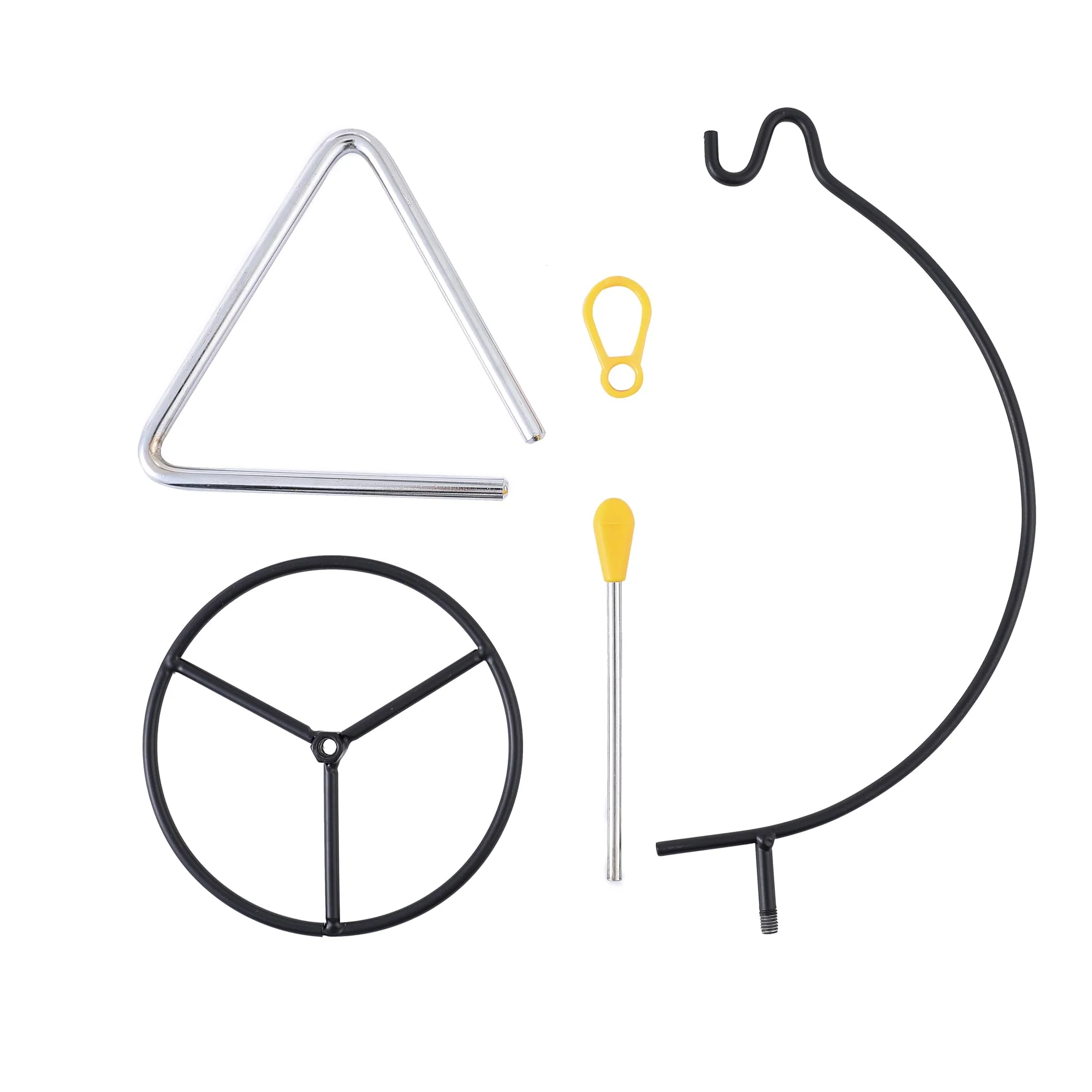 Triangle Percussion Instrument With Striker, Hand Bell, Teacher Bell Chime for Classroom, Dinner Bell Outdoor, Meditation bell, Music Instruments for adults (5 Inch) - Image 6