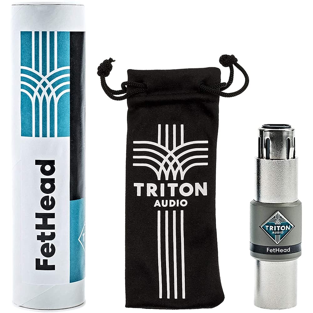 TRITON AUDIO FetHead In-Line Microphone Preamp for Ribbon and Dynamic Mics Bundle with 20" XLR-XLR Cable - Image 3