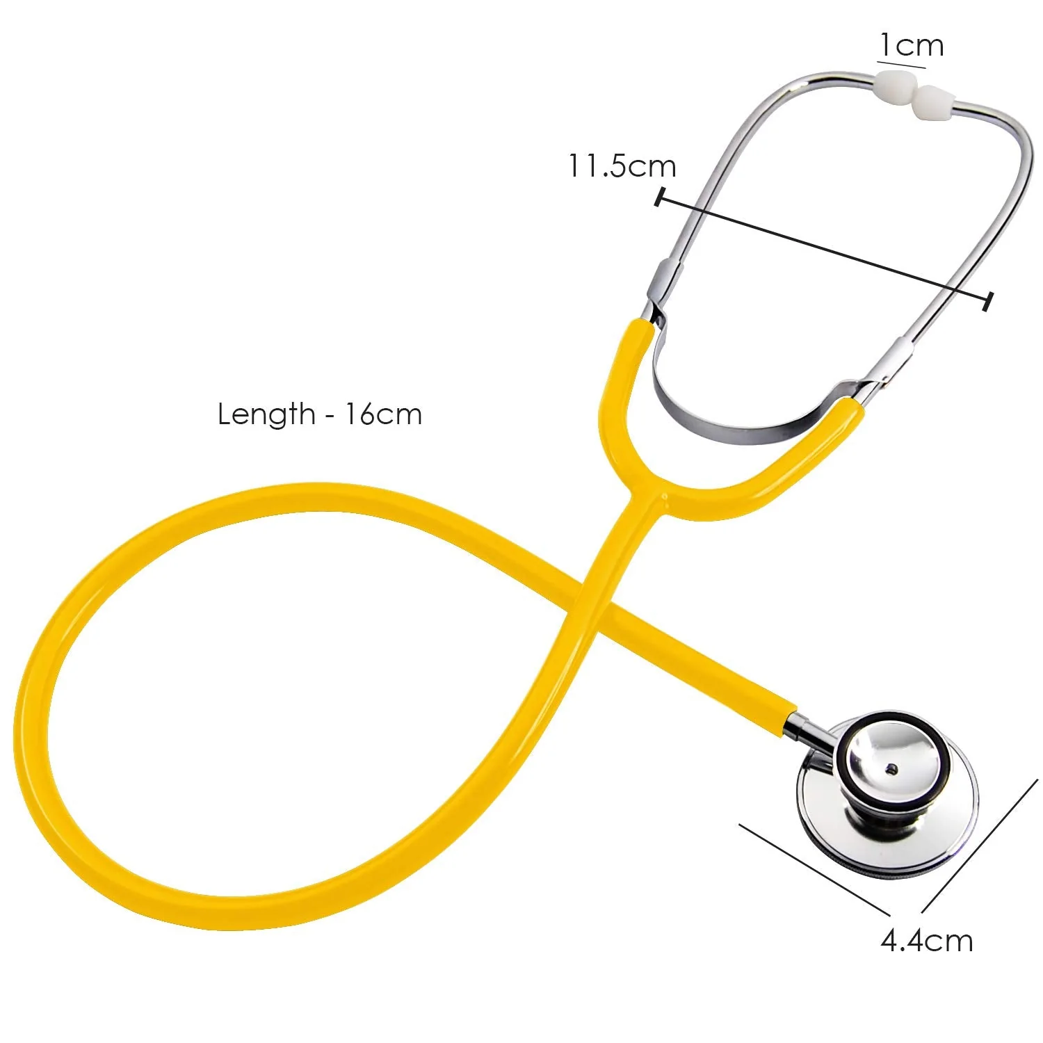 TRIXES Double Dual Headed Stethoscope for Nurses Vets Students Home Healthcare (Yellow) yellow - Image 2