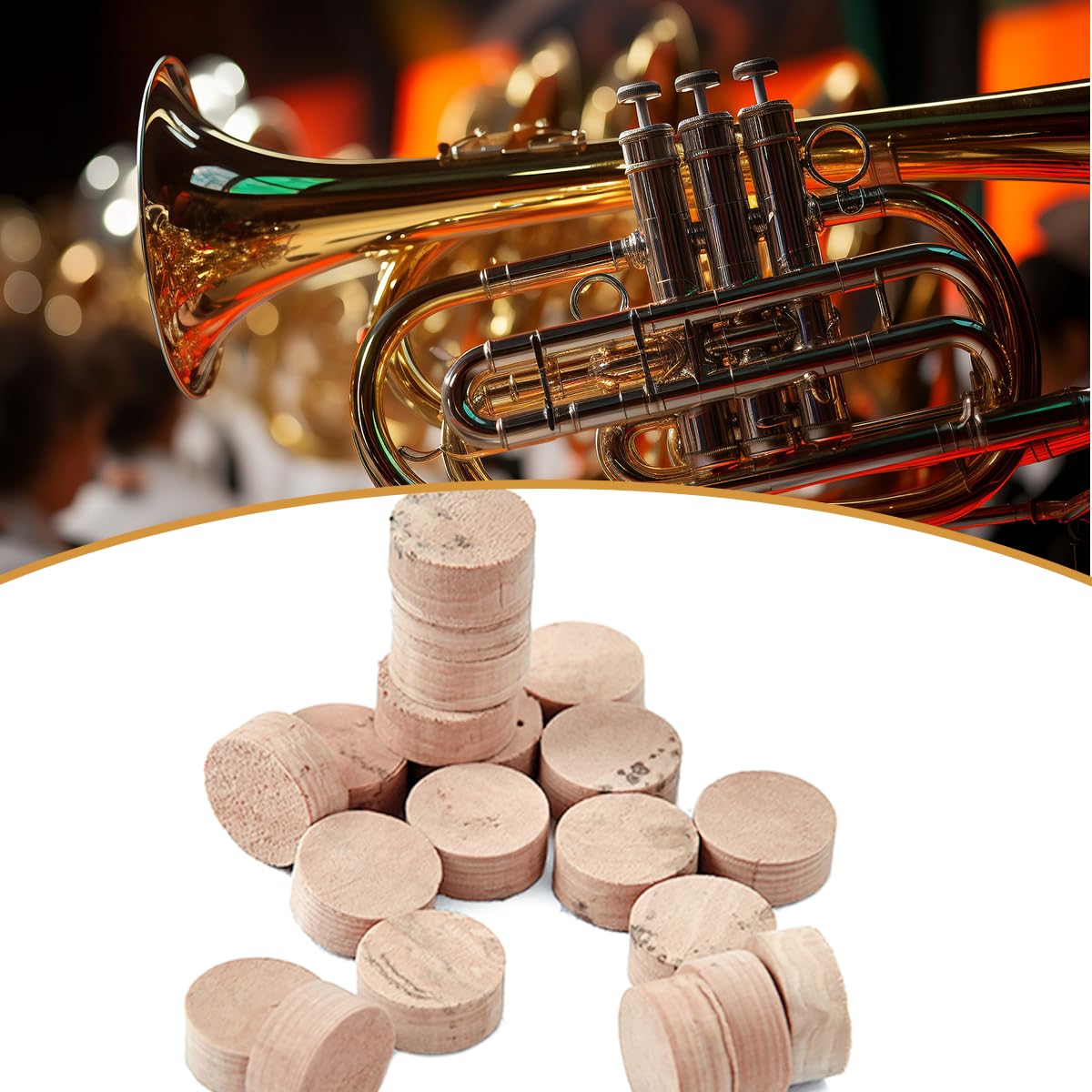 Trombone Cork Trumpet Spit Valve Trumpet Corks Water Key Cork Pad for Musical Instrument Replacement Accessories Set of 20 - Image 5