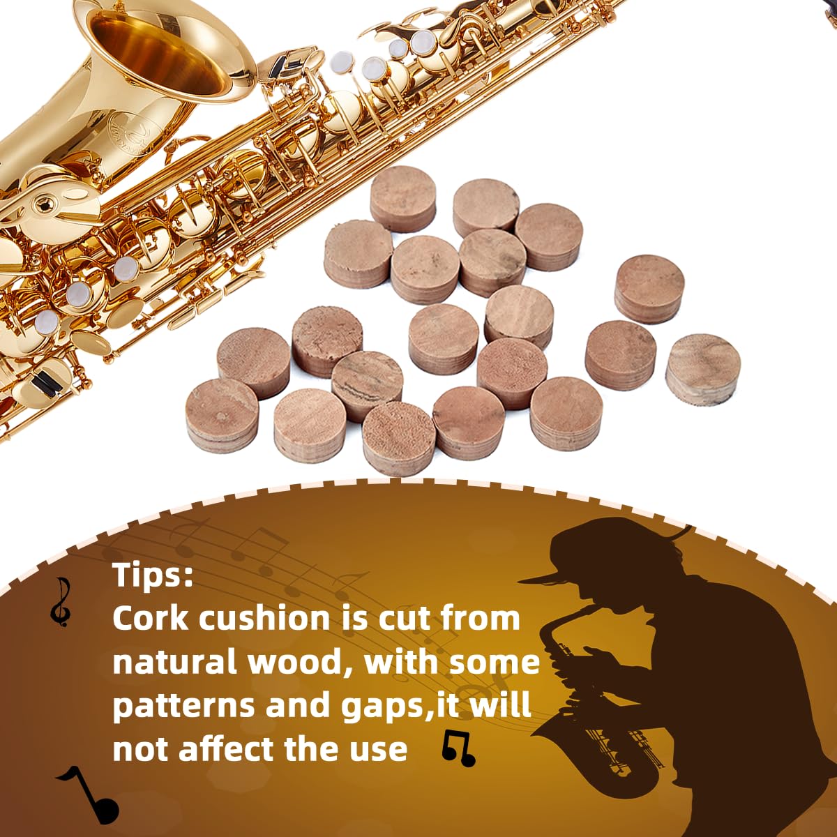 Trombone Cork Trumpet Spit Valve Trumpet Corks Water Key Cork Pad for Musical Instrument Replacement Accessories Set of 20 - Image 6