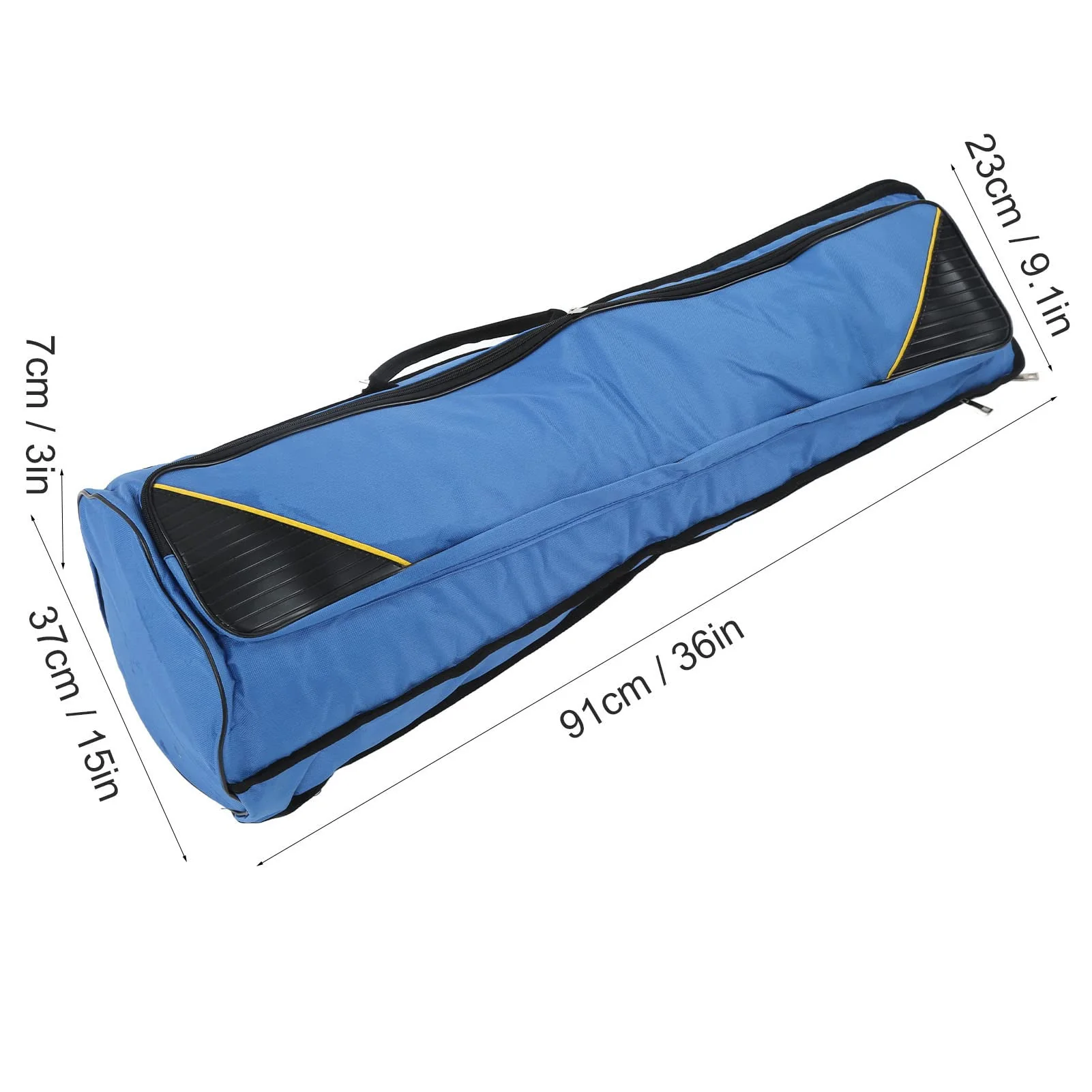 Trombone Gig Bag, Trombone Bag Oxford Cloth Water-resistant Tenor Trombones Gig Case Bags Musical Instrument Accessories(Blue) Blue - Image 3