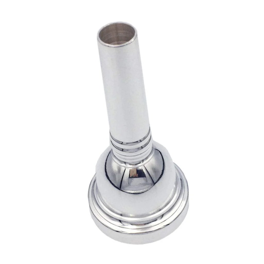 Trombone Mouthpiece，Baritone and Euphonium Mouthpiece，Silver Plated (6 1/2AL-Silver) 6 1/2AL-Silver - Image 4