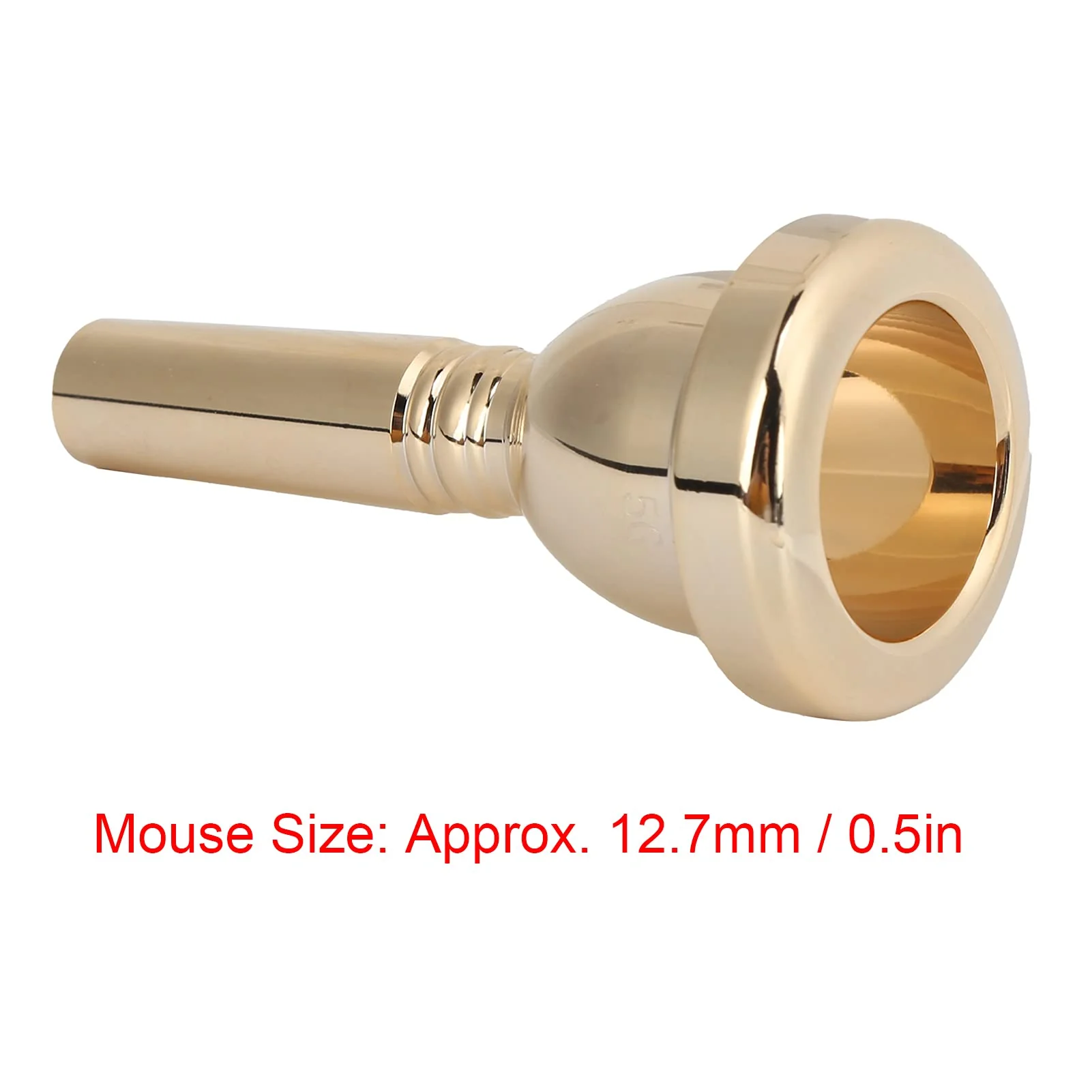 Trombone Mouthpiece, Large Shank, Gold Tenor Trombone Mouthpiece Trombone Mute mouthpiece Tuba Mouthpiece with Silver‑Plated Layer for Amateurs & Professionals - Image 2