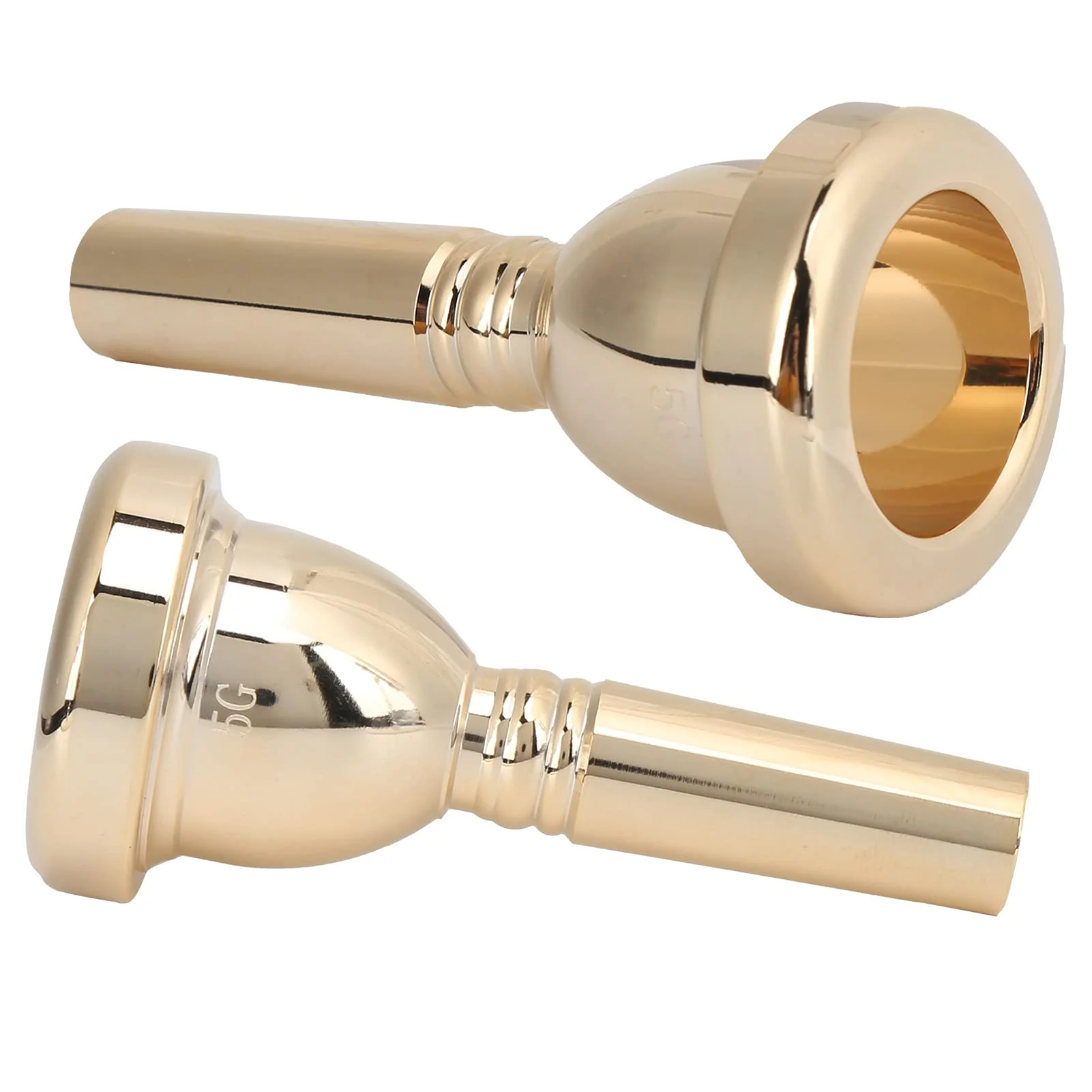 Trombone Mouthpiece, Large Shank, Gold Tenor Trombone Mouthpiece Trombone Mute mouthpiece Tuba Mouthpiece with Silver‑Plated Layer for Amateurs & Professionals - Image 5