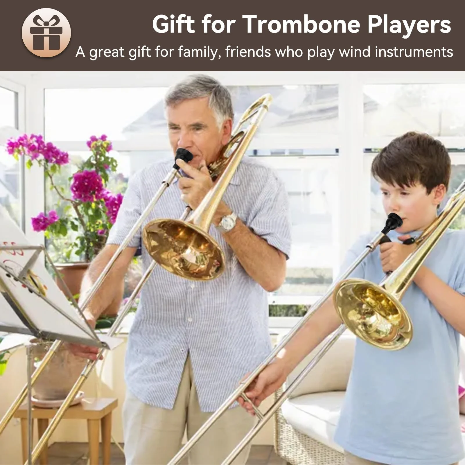 Trombone Mouthpiece MT‑22 Plastic Trumpet Mouthpiece Tenor Mouth Piece Baritone Mouthpiece Trombone Mouth Piece Tuba Mouthpieces Gift for Trombone Players(Black) - Image 6