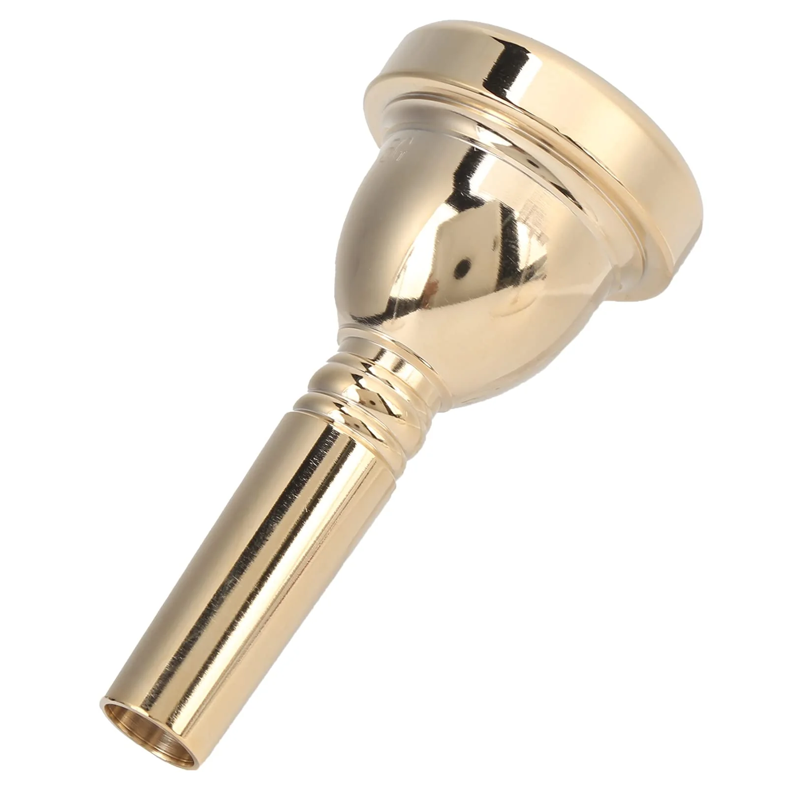 Trombone Mouthpiece Silver Plated Mouthpiece Tenor Large Shank Mouth Piece 12.7mm Trombone Accessory Replacement(Gold) Gold - Image 8