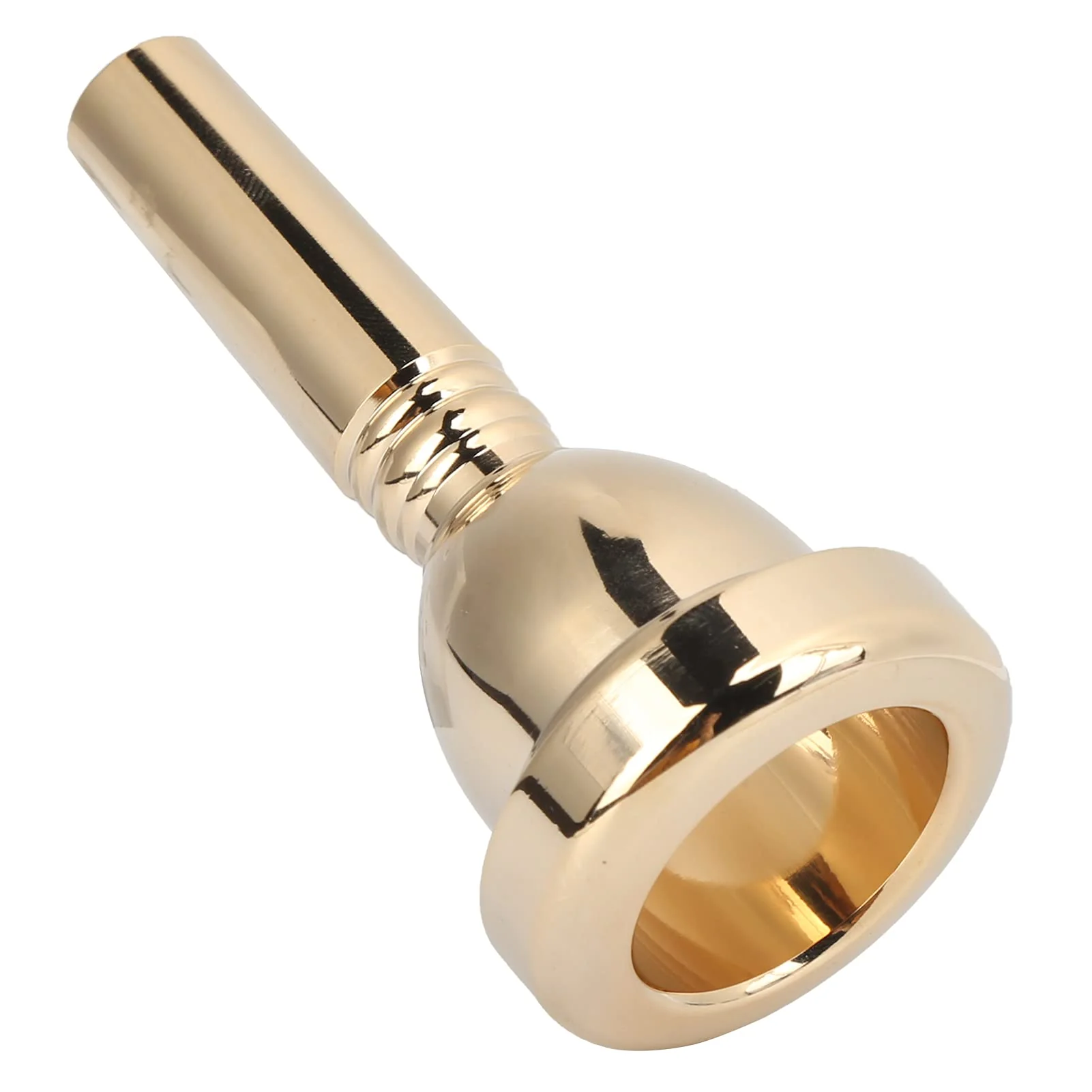 Trombone Mouthpiece Silver Plated Mouthpiece Tenor Large Shank Mouth Piece 12.7mm Trombone Accessory Replacement(Gold) Gold - Image 9