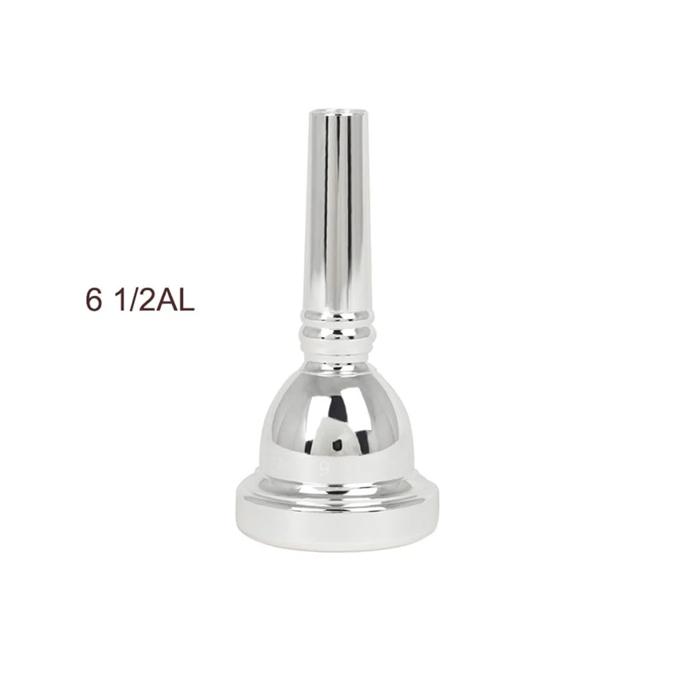 Trombone Silver Plated Mouthpiece (6 1/2AL) Baritone Euphonium Mouth Piece Replacement Musical Instruments Accessories (Silver 6 1/2AL) - Image 3