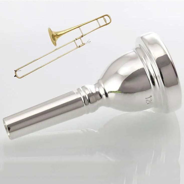 Trombone Silver Plated Mouthpiece (6 1/2AL) Baritone Euphonium Mouth Piece Replacement Musical Instruments Accessories (Silver 6 1/2AL) - Image 7