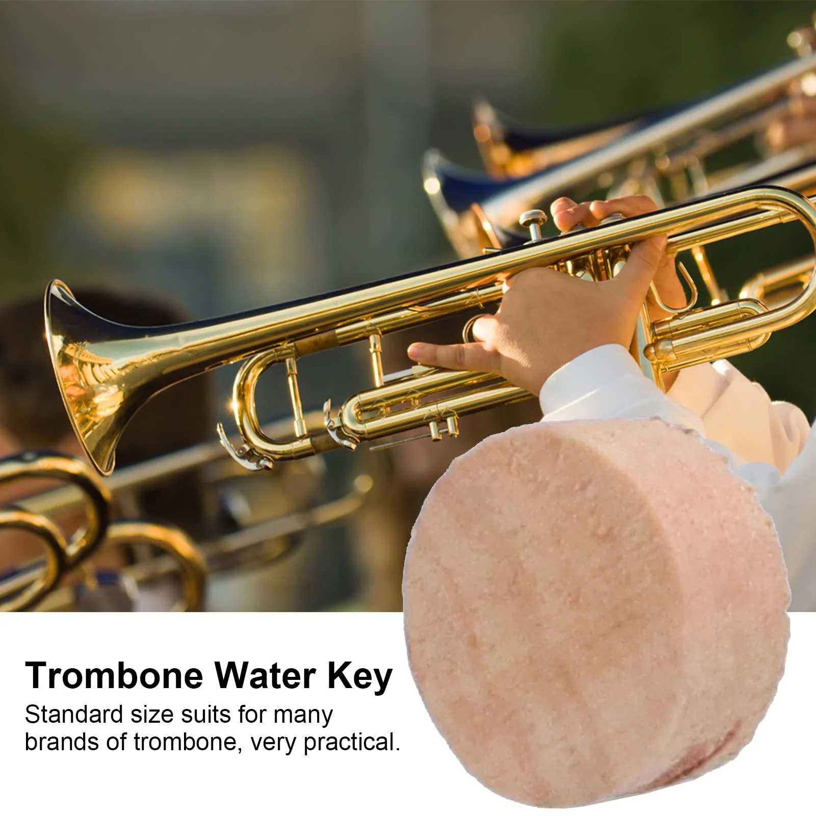 Trombone Water Key, Cork Pad Durable Spit Valve for Replacement - Image 4