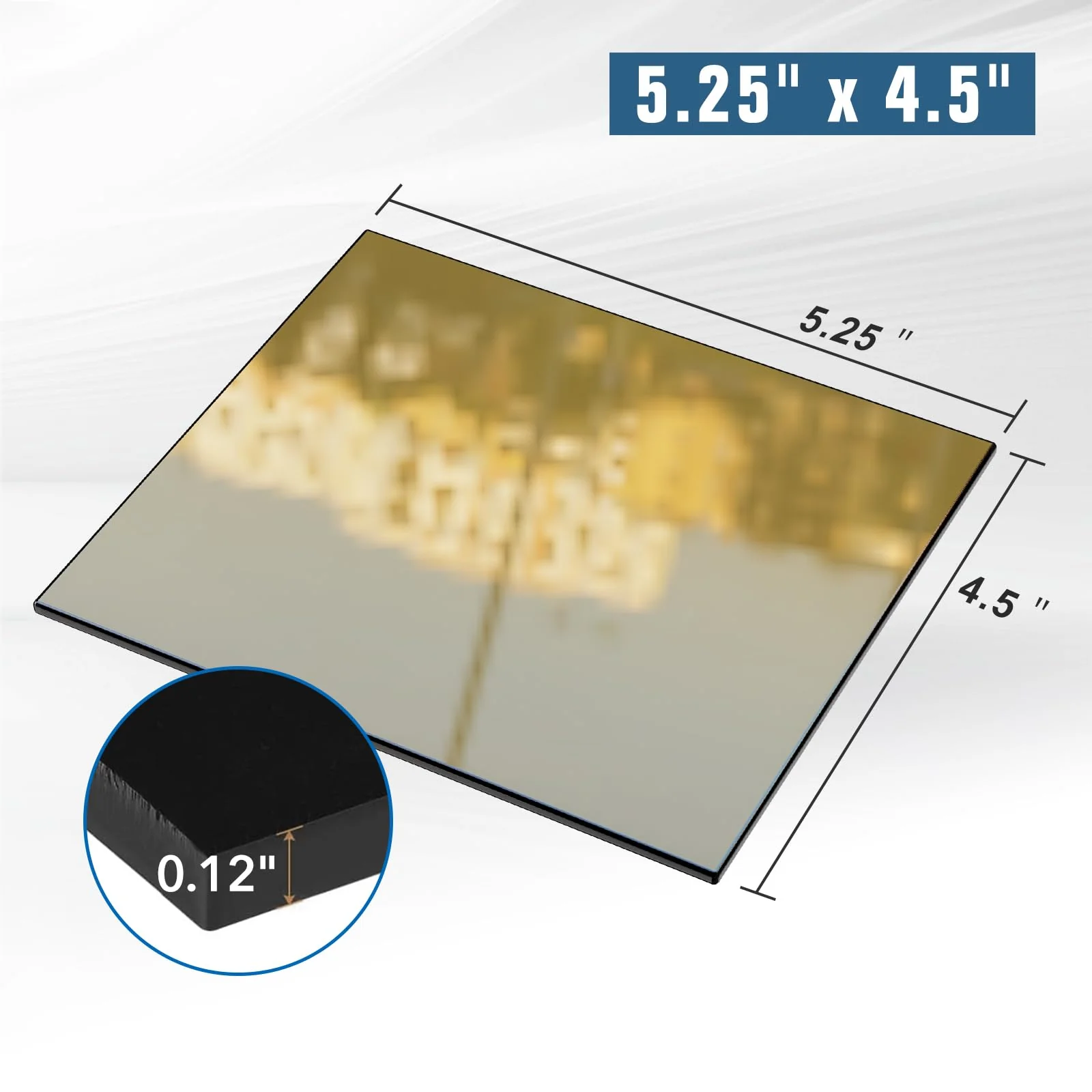 TRQWH 5pcs Welding Glass Lens Shade 10 Gold Hardened Glass Lens 4.5" x 5.25" Welding Hood Darkening Filter Gold-shade 10 - Image 4