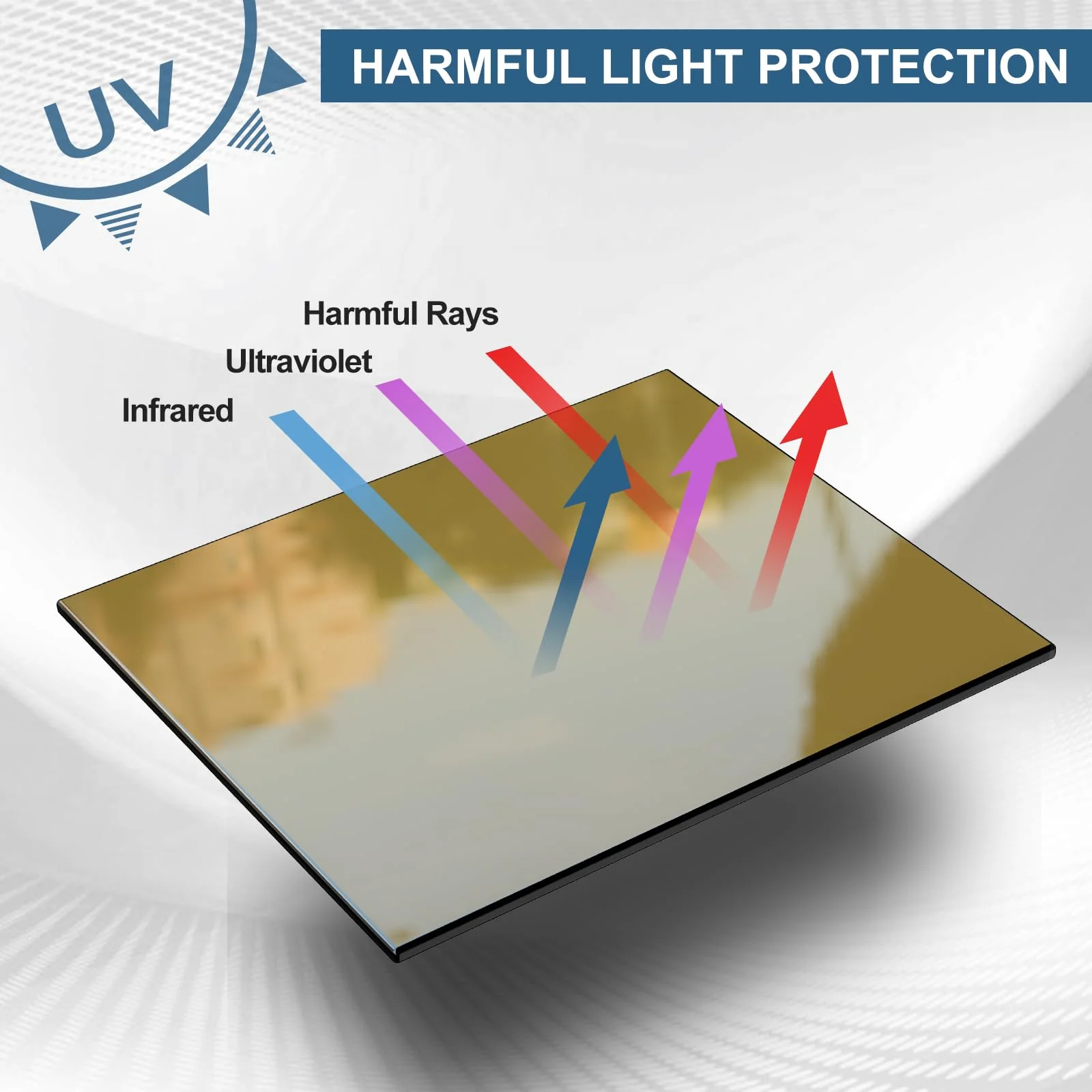 TRQWH 5pcs Welding Glass Lens Shade 10 Gold Hardened Glass Lens 4.5" x 5.25" Welding Hood Darkening Filter Gold-shade 10 - Image 5