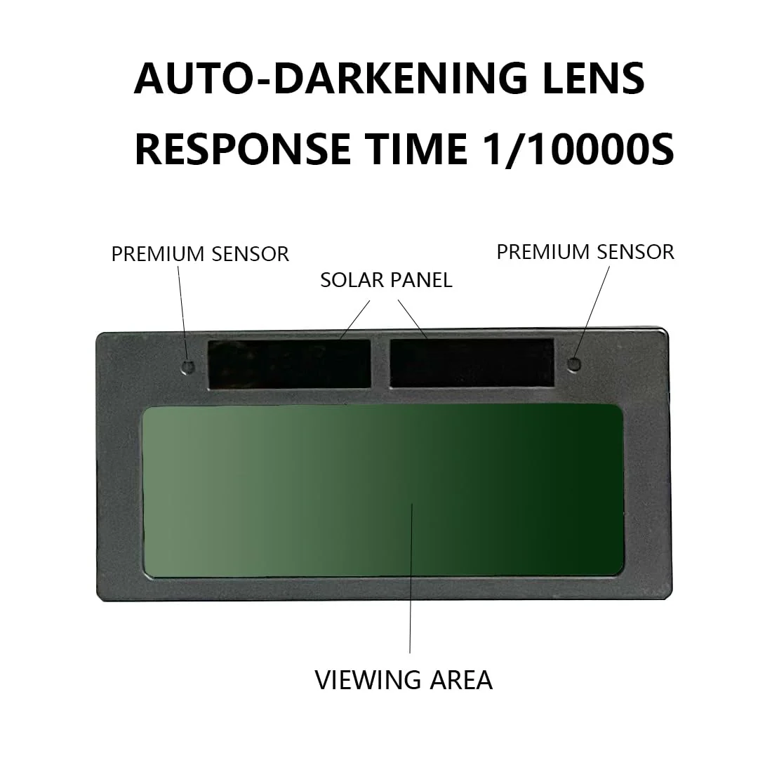 True-Color Auto Darkening Welding Lens 2-Pack, Replacement Horizontal Lens for Welding Hoods/Helmet, Shade 3/11, 2 x 4.2" 2 × 4 “ - Image 2