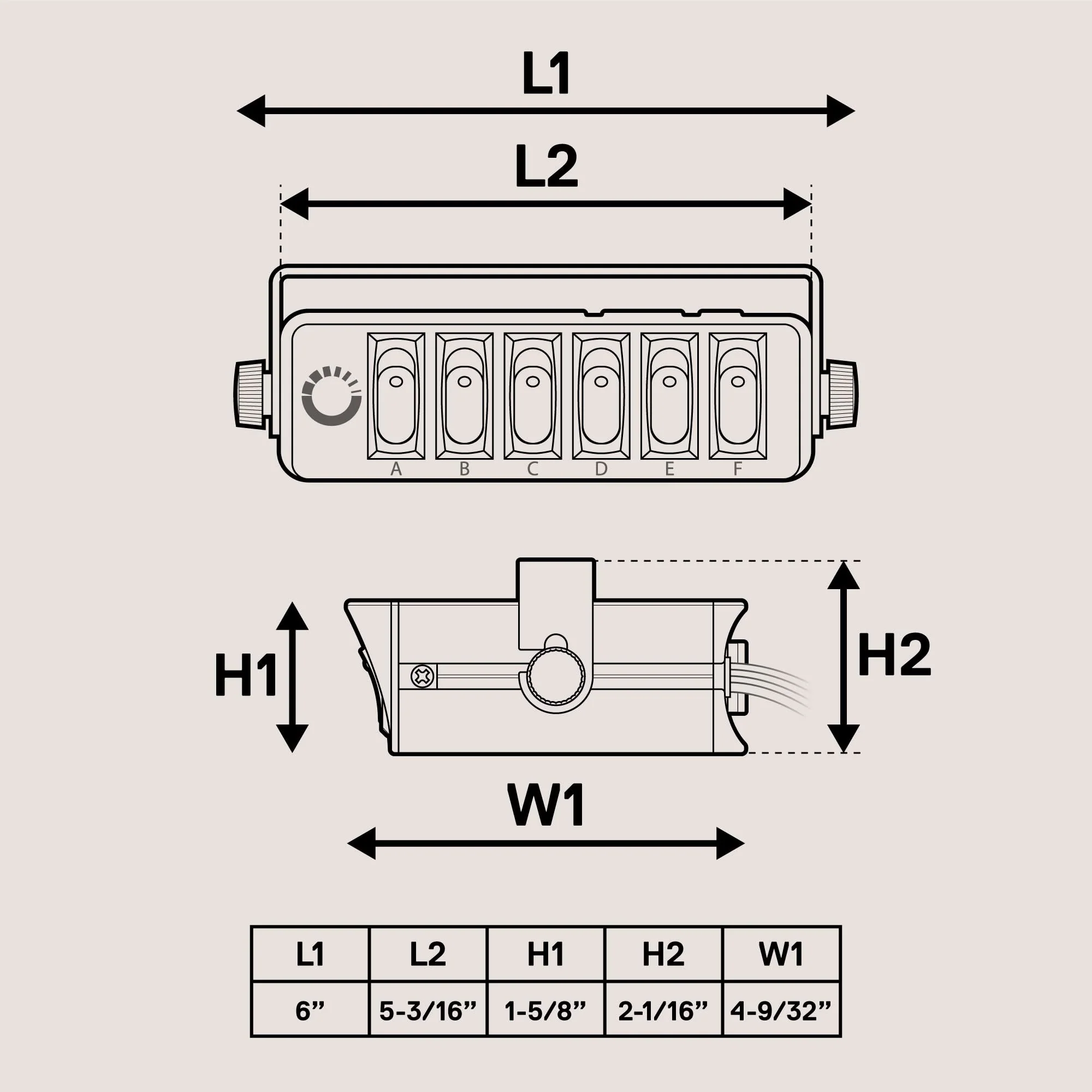 True Mods 6-Gang 12V Rocker Switch Box [40 Amp Max.] [12 AWG Wires][12 Volt DC] SPST On/Off Rocker Toggle Switch Panel Box for Auto Automotive Lights Car Marine Boat Truck Vehicles & More 6-Gang Switch Box - Image 6