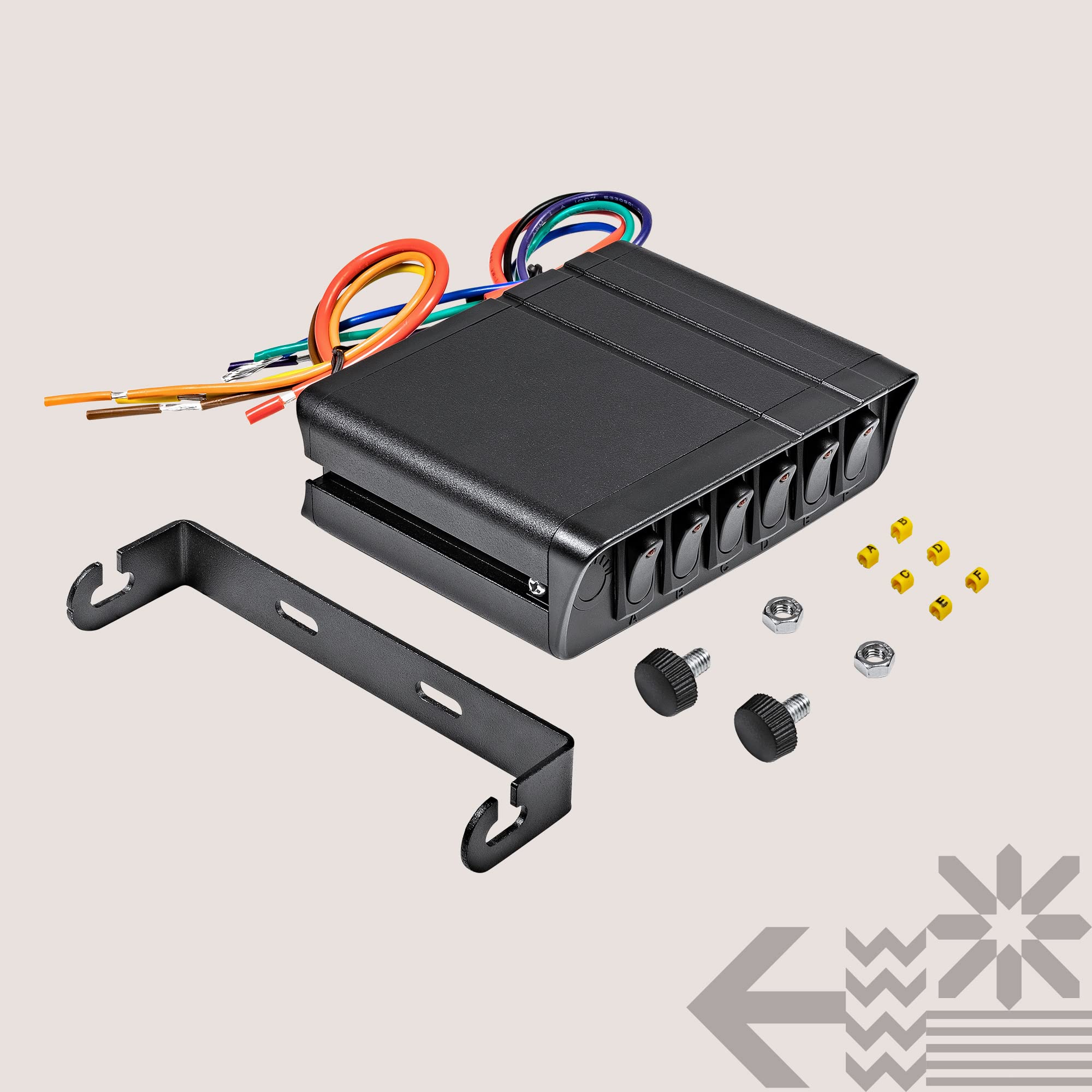 True Mods 6-Gang 12V Rocker Switch Box [40 Amp Max.] [12 AWG Wires][12 Volt DC] SPST On/Off Rocker Toggle Switch Panel Box for Auto Automotive Lights Car Marine Boat Truck Vehicles & More 6-Gang Switch Box - Image 7
