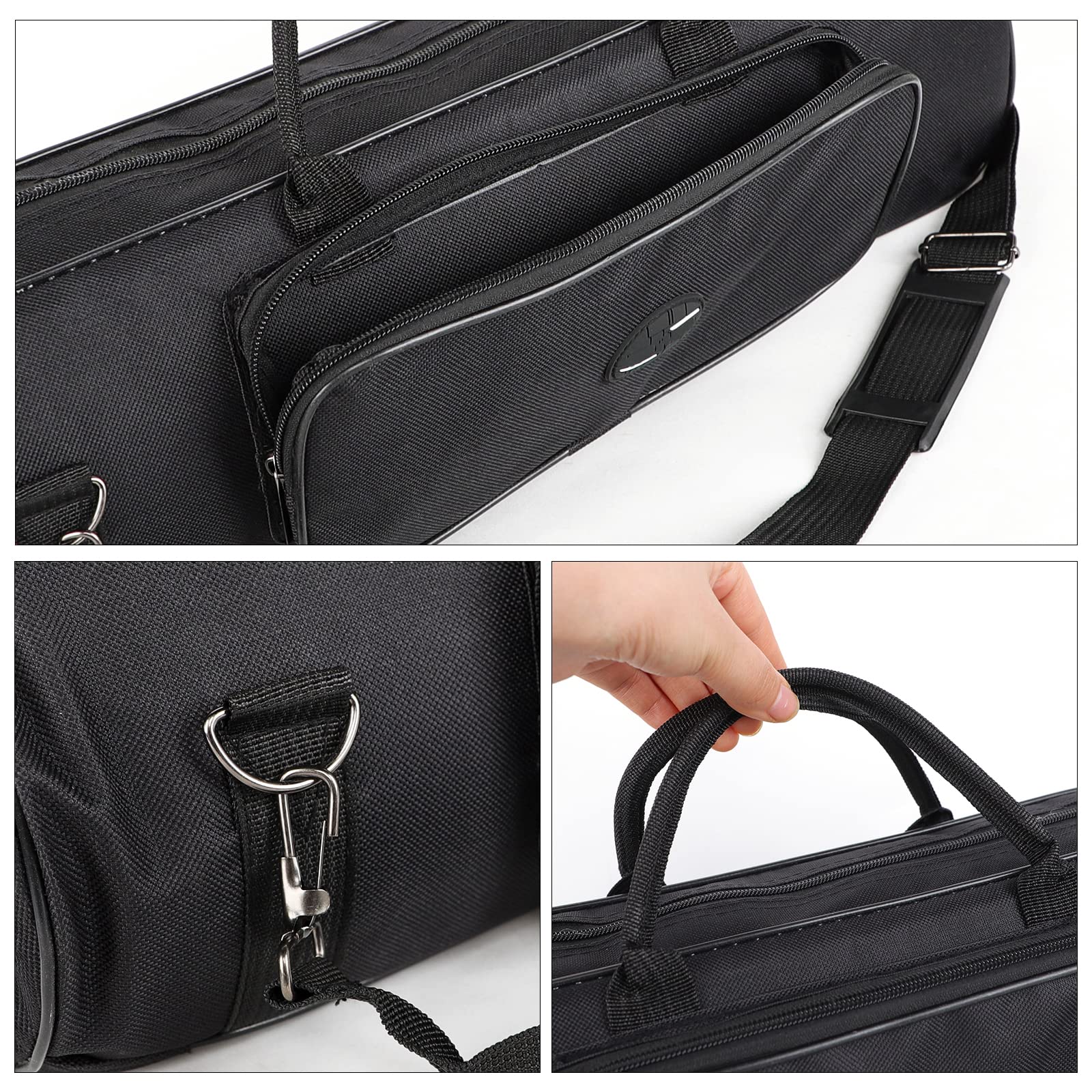 Trumpet Carrying Bag Thick Padded Durable Waterproof Trumpet Gig Bag Portable Shoulder Instrument Case black - Image 4