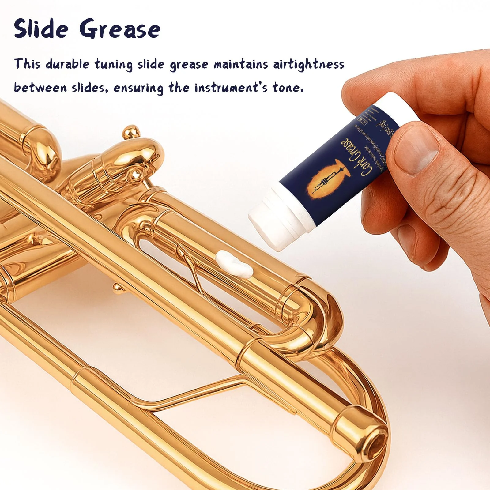 Trumpet Cleaning Kit, Clean and Care Horn, Trumpet Valve Oil Kit with Valve Oil, Slide Grease, Cork Grease, Cleaning Cloth, Mouthpiece/Valve/Bore Brushes, Polishing Cloth - Image 6