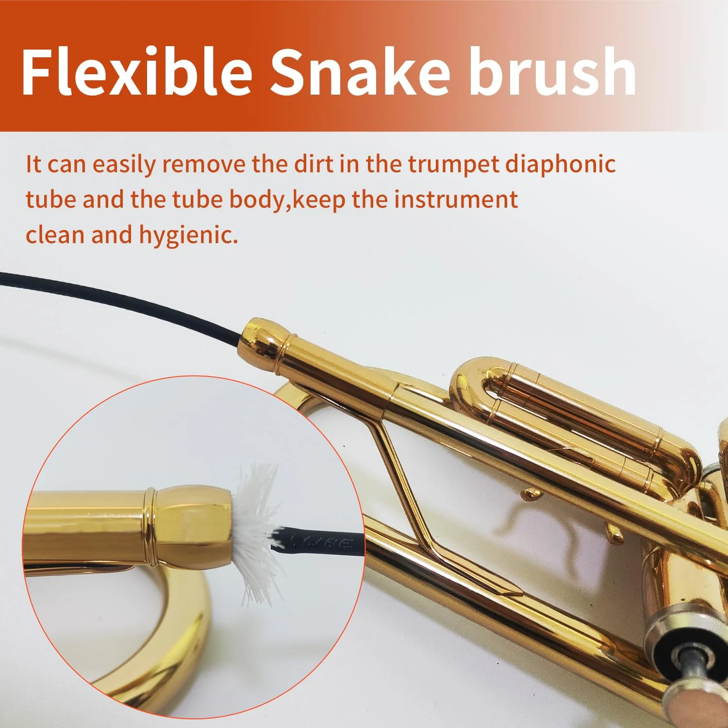Trumpet Cleaning Kit clean your Trumpet: contains Valve Oil, Tuning Slide Grease, Cleaning Cloth, Valve/Mouthpiece/Flexible brush, etc. -essential for professionals/students/enthusiasts - Image 3
