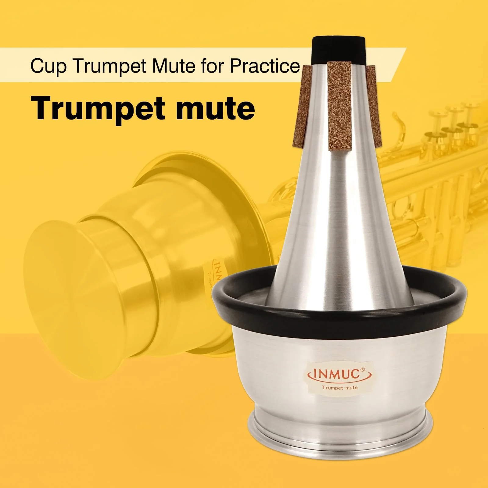 Trumpet Cup Mute - Premium Rubber Cup Mute for Trumpet, Enhances Tone Quality with Warm, Mellow Sound - Durable and Easy to Use for Practice and Performances - Image 3