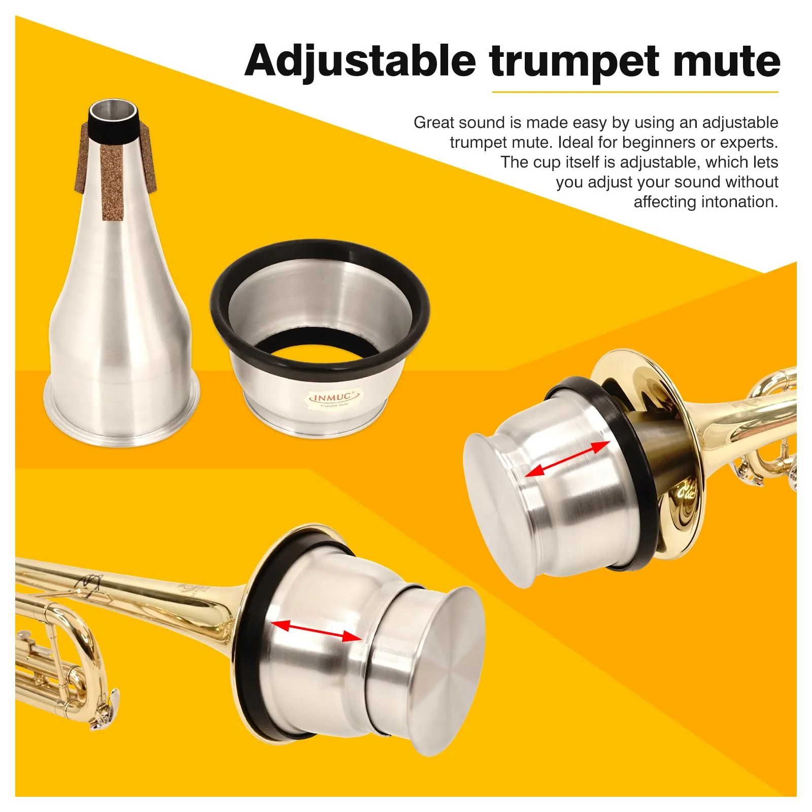 Trumpet Cup Mute - Premium Rubber Cup Mute for Trumpet, Enhances Tone Quality with Warm, Mellow Sound - Durable and Easy to Use for Practice and Performances - Image 4