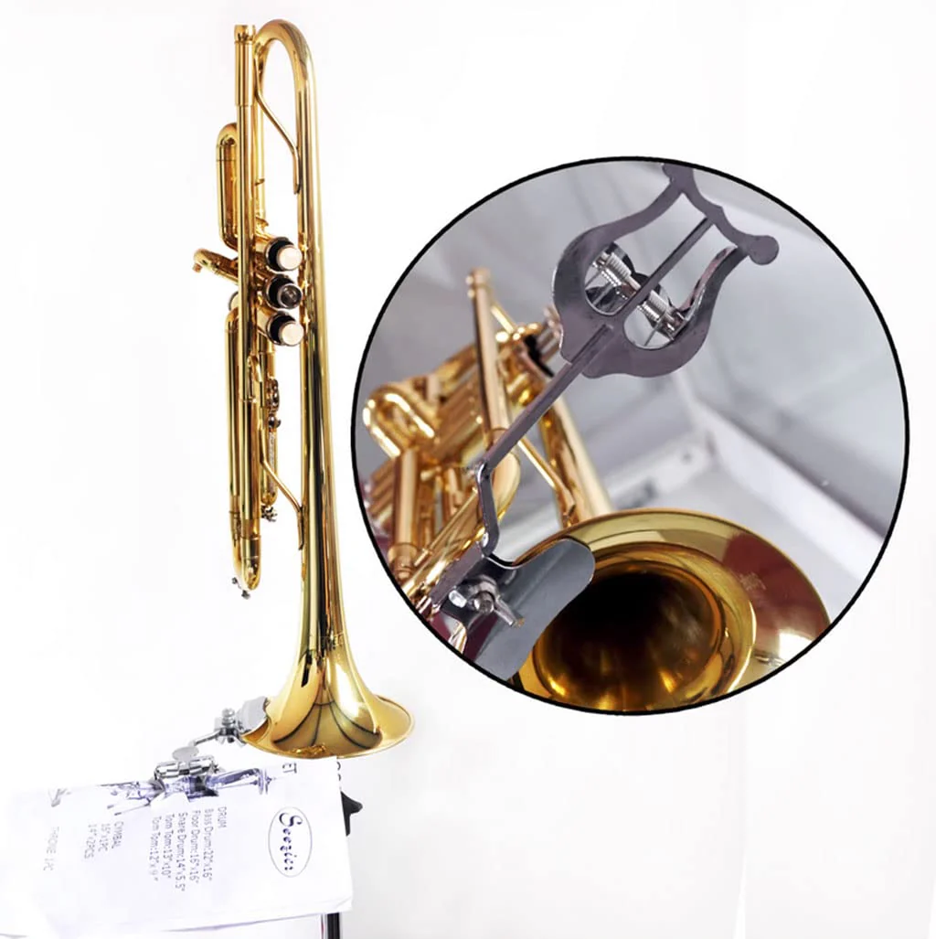 Trumpet Marching Clamp-on Lyre Music Sheet Clip Trombone Lyre Sheet Music Holder Brass-wind Instrument Sheet Music Holder - Image 6