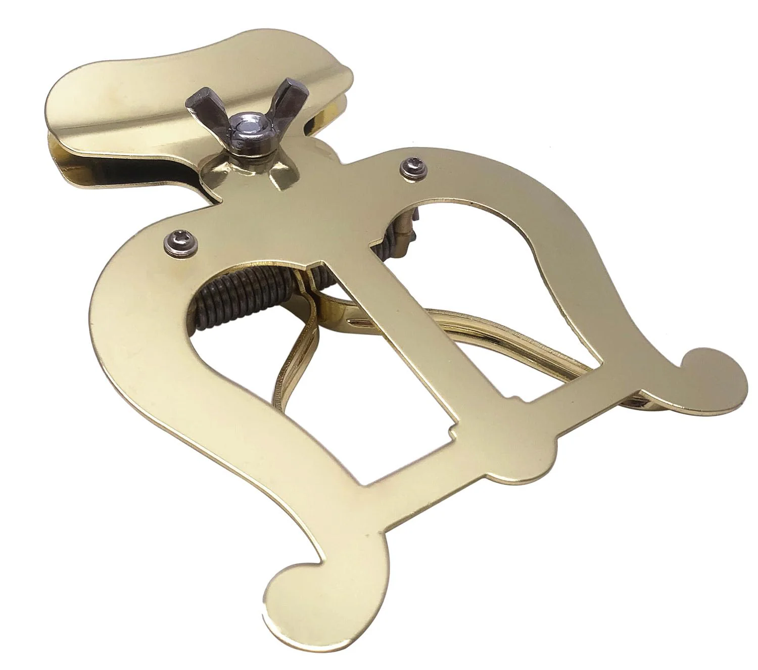 Trumpet Marching Lyre Clamp-on Holder Lyre Sheet Music Clip Stand for Trumpet Trombone (Gold-Plated) Gold-Plated - Image 2
