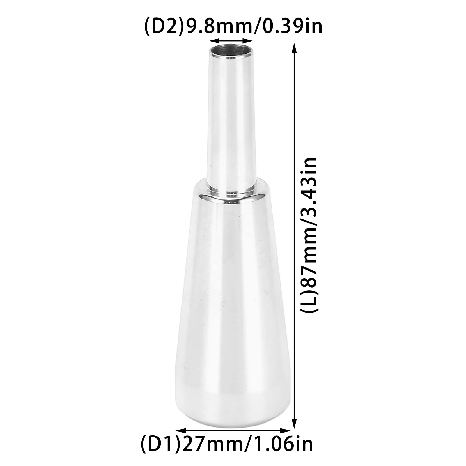 Trumpet Mouthpiece, 3C Metal Long Lasting Luster Thicker Heavier Replacement Mouthpiece Silver/Gold Optional Sportinggoods Wind Instrument Accessories(Silver?¨º? - Image 3