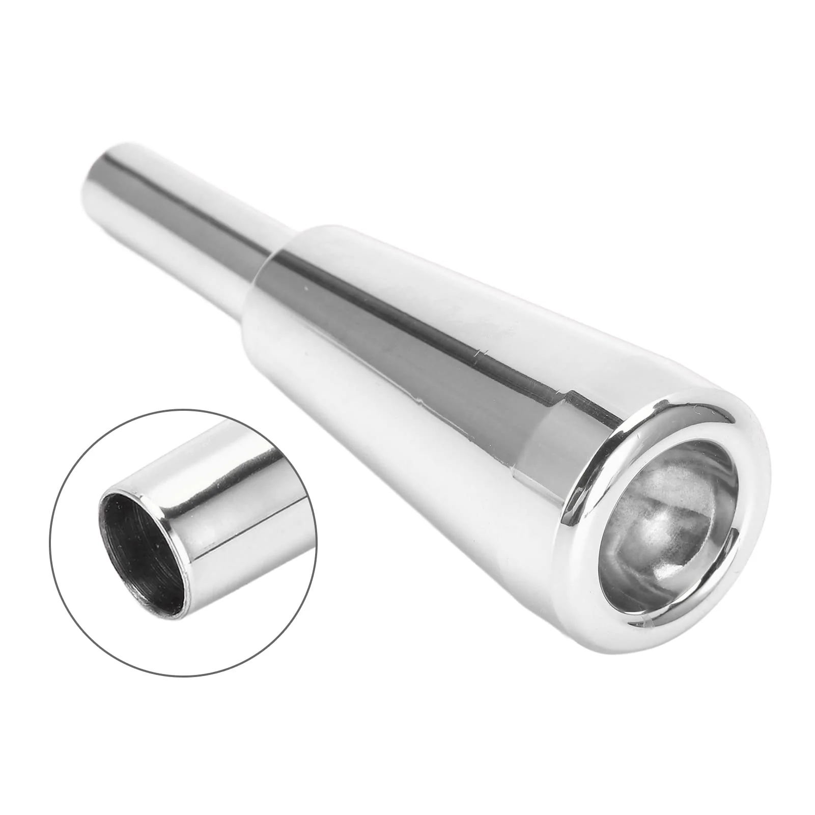 Trumpet Mouthpiece, 3C Metal Long Lasting Luster Thicker Heavier Replacement Mouthpiece Silver/Gold Optional Sportinggoods Wind Instrument Accessories(Silver?¨º? - Image 6