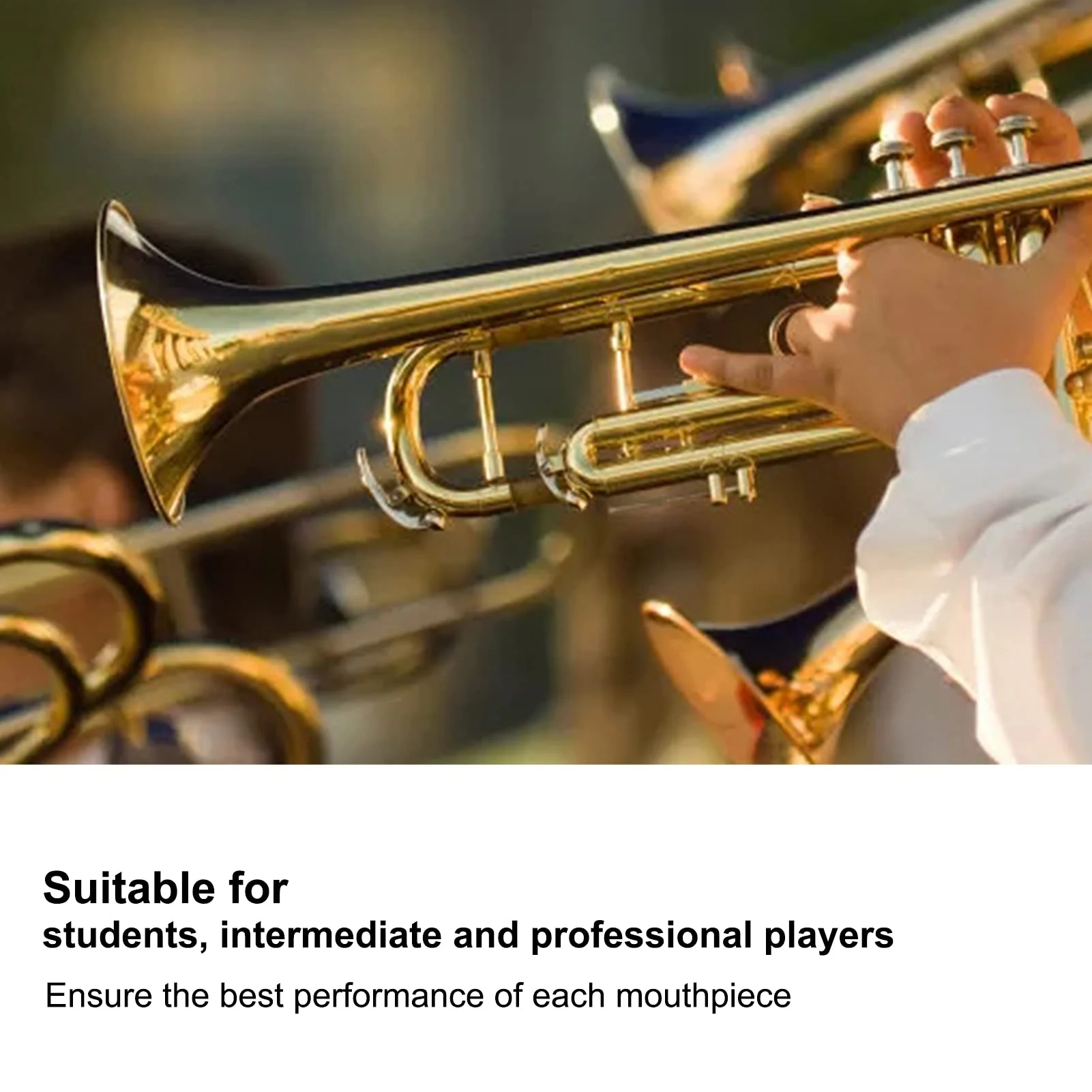 Trumpet Mouthpiece Brass Material Gilded Mouthpiece Holder Trumpet Accessories Trumpet Instruments Mouthpiece Holder for Beginners and Professional Players (5C) 5C - Image 3