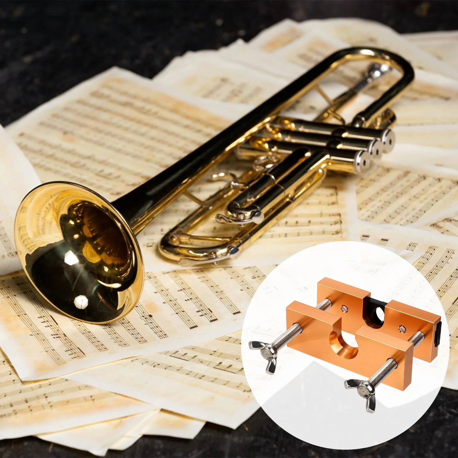 Trumpet Mouthpiece Puller Tool, Professional Rose Gold Mouthpiece Remover, Adjustable Aluminium Trombone Horn Repair Tools for Wind Instrument Baritone Euphonium Mellophone - Image 9