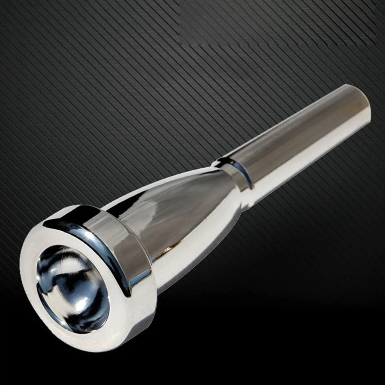 Trumpet Mouthpiece Replacement, Silver Plated Trumpet Mouthpiece Brass 1.5C Mouth Piece Accessories Instruments for Beginners, Professional Players(1.5C) - Image 3