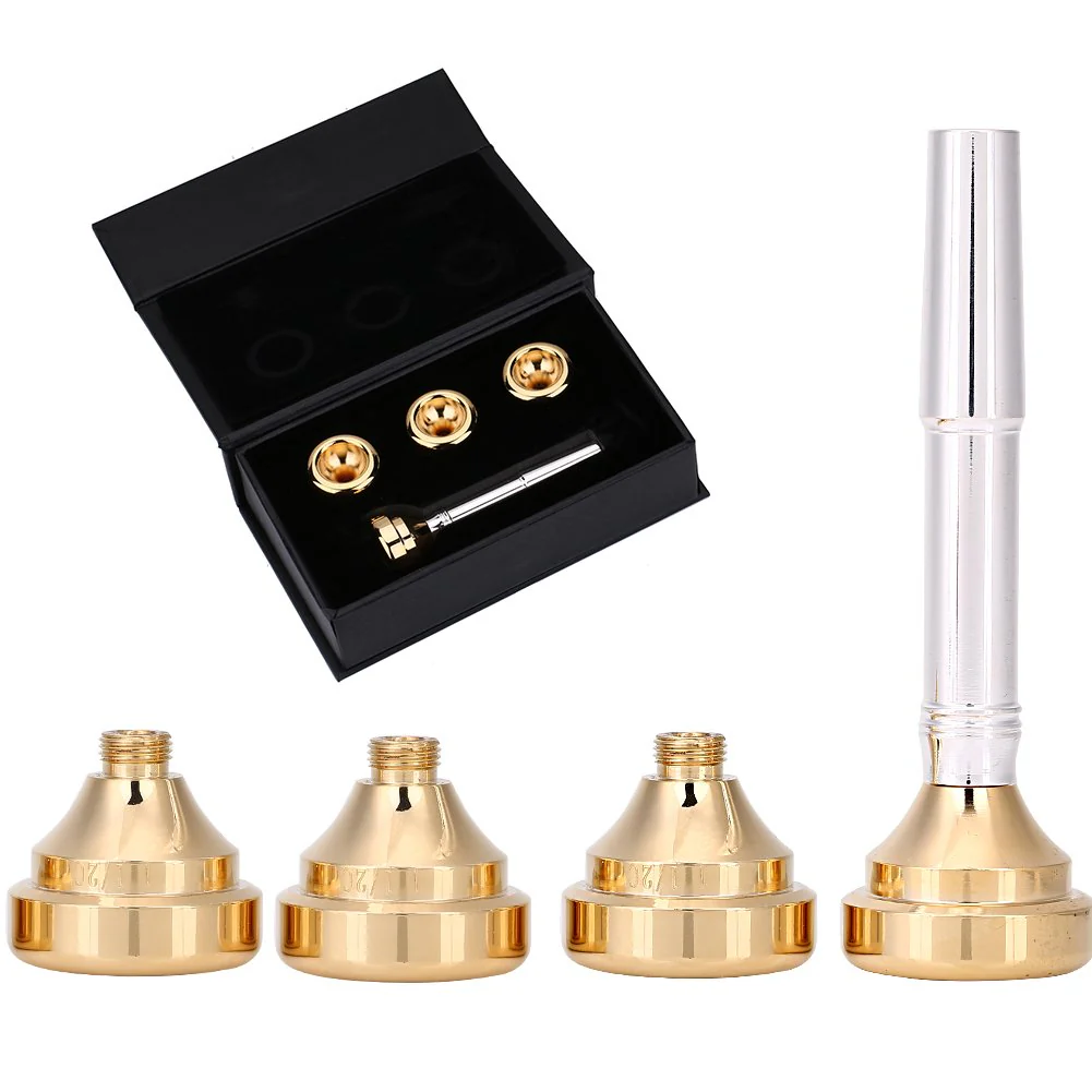 Trumpet Mouthpiece Set Brass Trumpet Mouthpiece with Storage Box Musical Instrument Accessory for 1/2c 3c 5c 7c Music Lover Beginner - Image 4