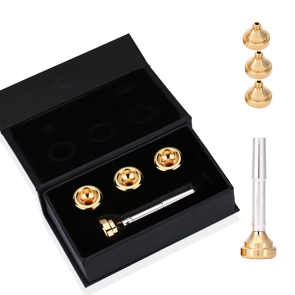 Trumpet Mouthpiece Set Brass Trumpet Mouthpiece with Storage Box Musical Instrument Accessory for 1/2c 3c 5c 7c Music Lover Beginner - Image 5