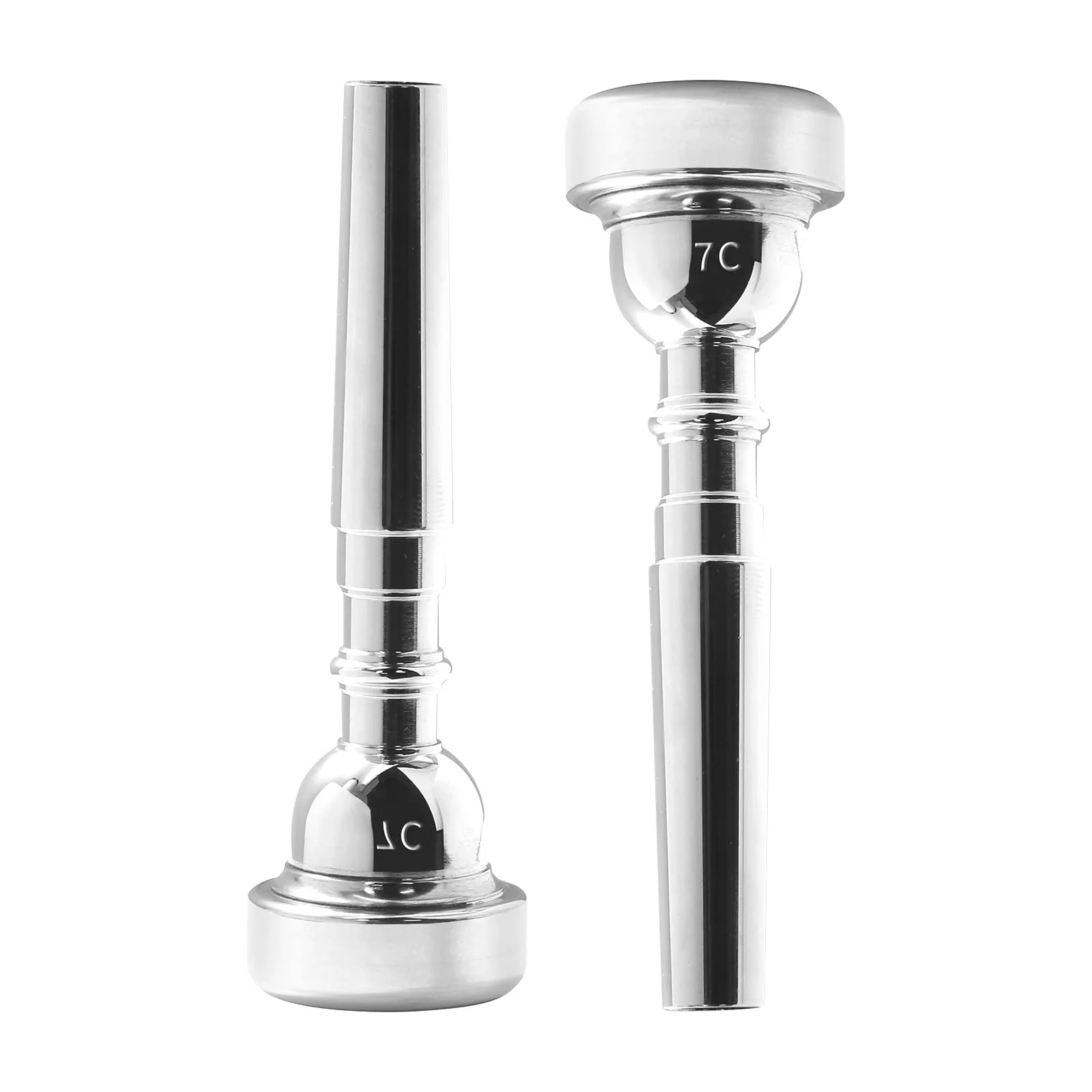 Trumpet Mouthpiece, Silver Plated 7C Trumpet Mouthpiece Brass Mouthpiece Replacement Trumpet Accessories Instruments Mouthpiece for Beginners, Professional Players - Image 4