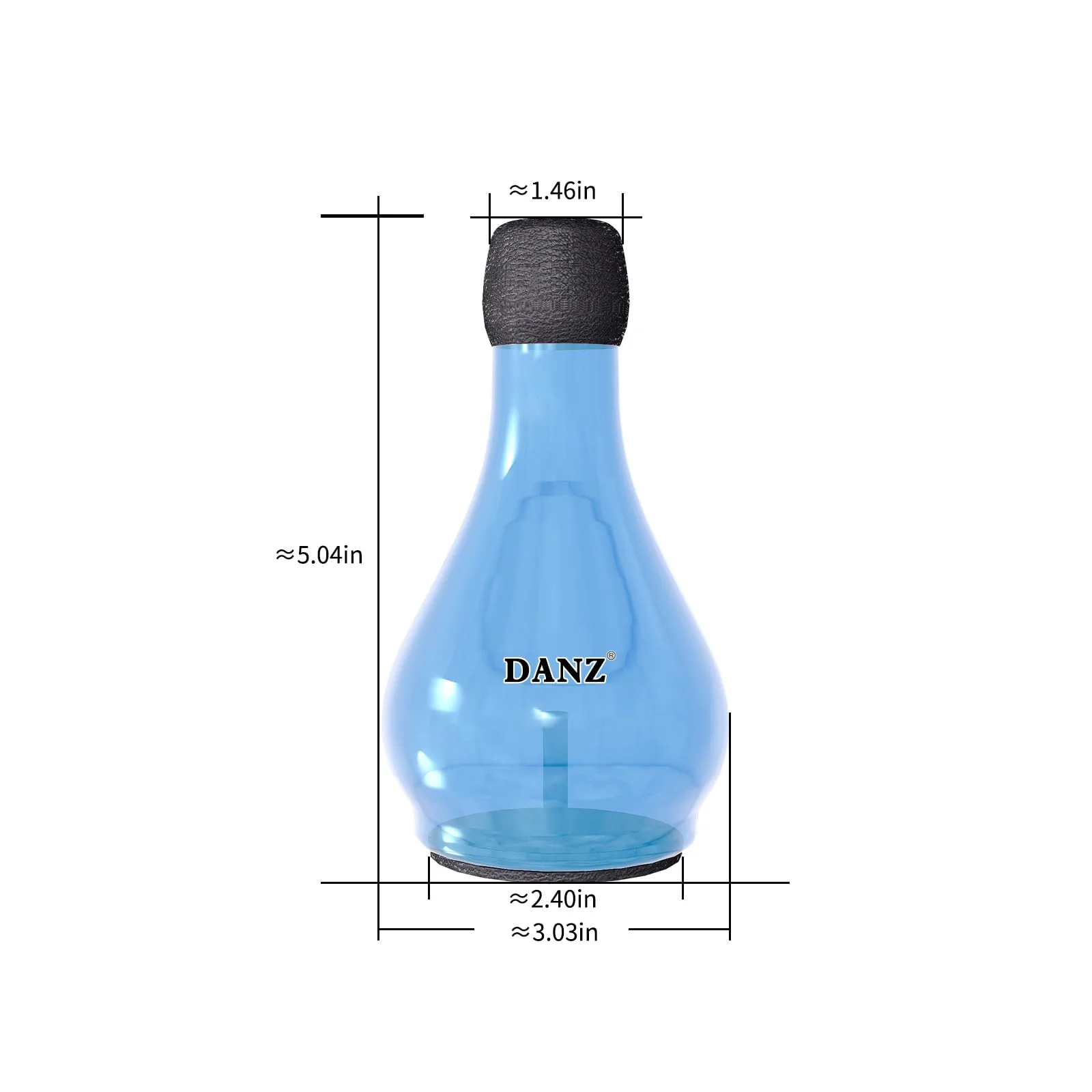 Trumpet Practice Mute - Lightweight Trumpet Accessory - 80% Volume Reduction - Blue - Fits All Trumpets - Image 5