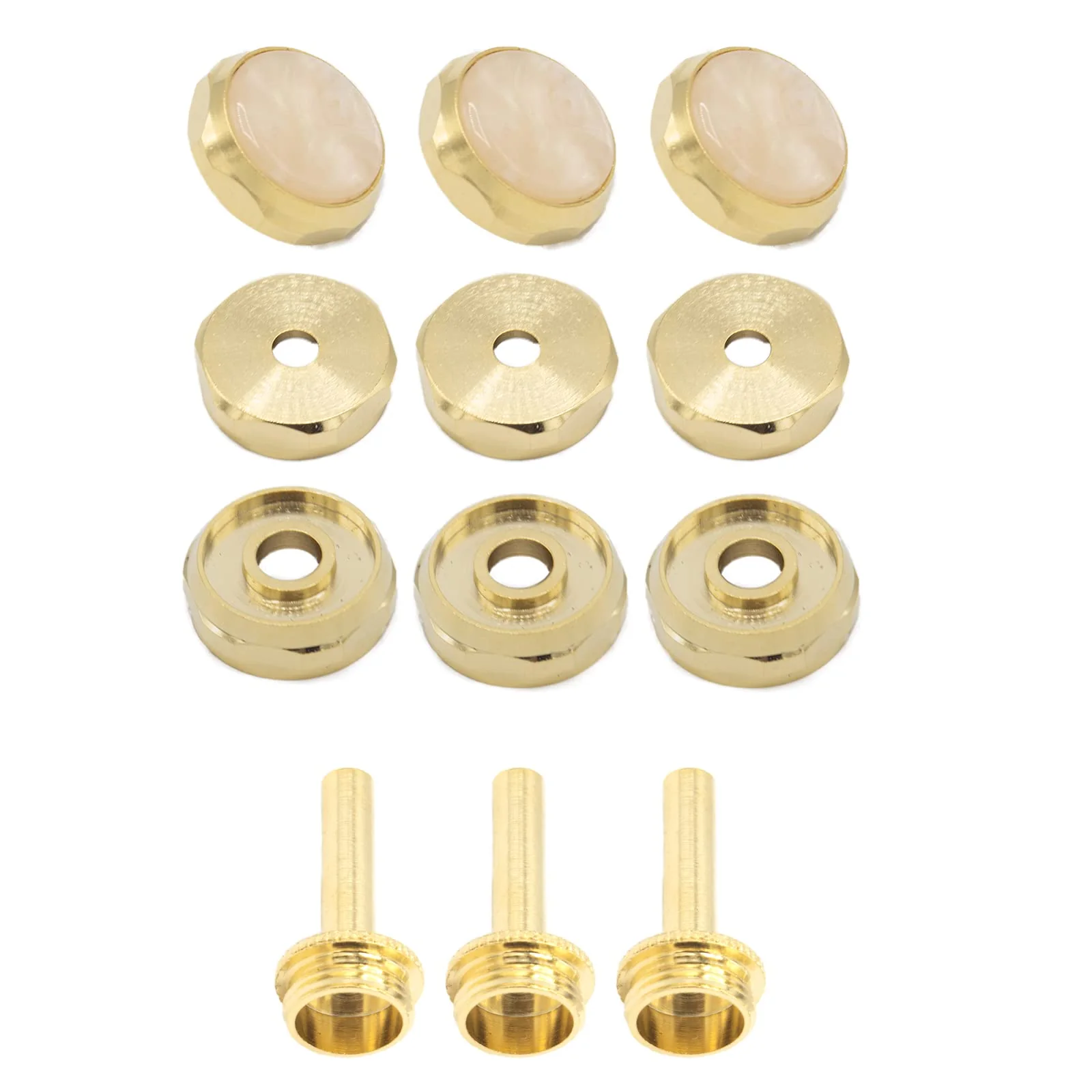 Trumpet Repair Kit, Trumpet Repair Replacement Parts, Gold Trumpet Valve Cap Buttons Trumpet Valve Spring Screw Parts for Daily Repair of Wind Instrument - Image 4