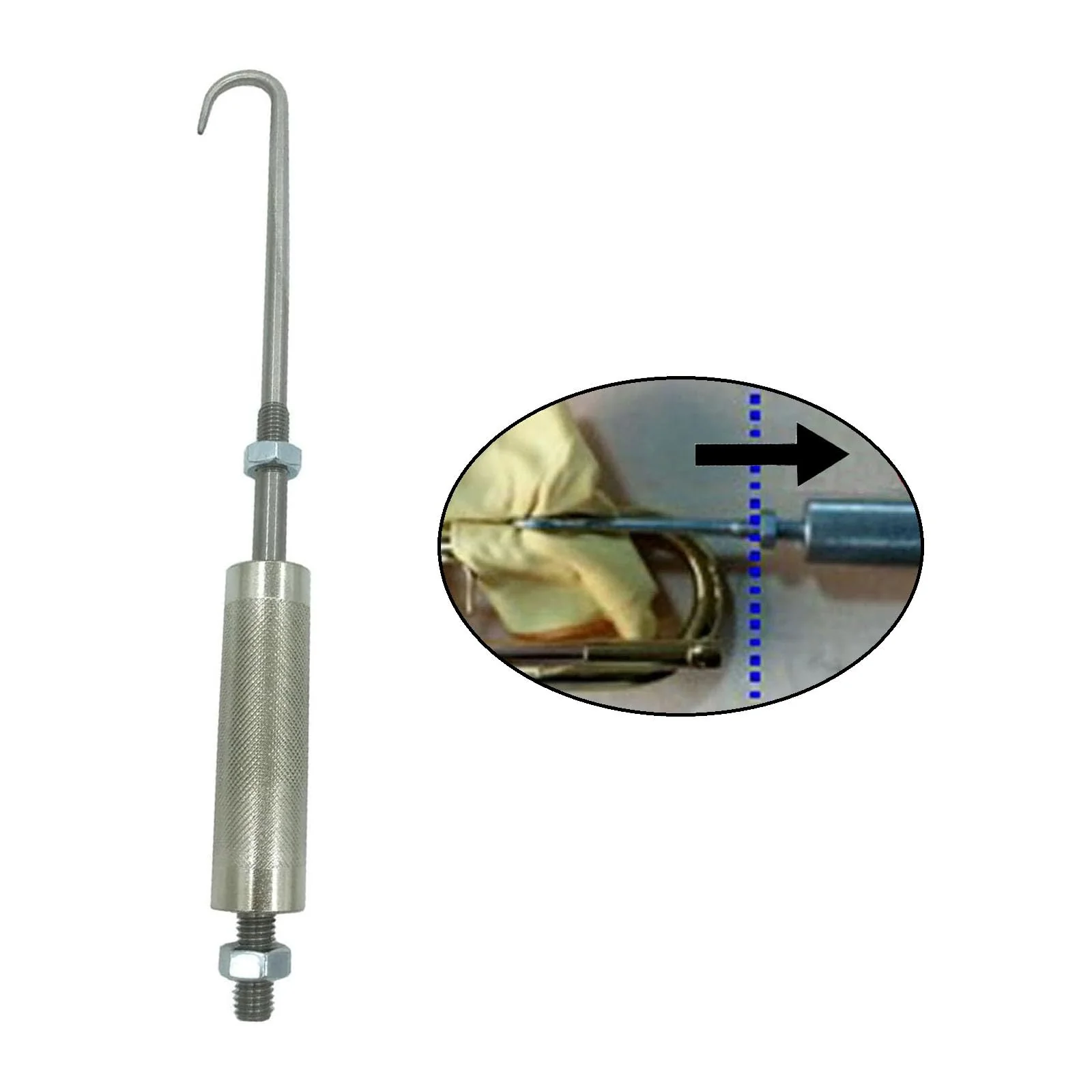 Trumpet Repair Tool Tuning Pipe Hook Puller Tool for Repairing Rusted Tuning Pipe, Brass Instrument Tuning Slide Puller Repair Maintenance Tool - Image 2