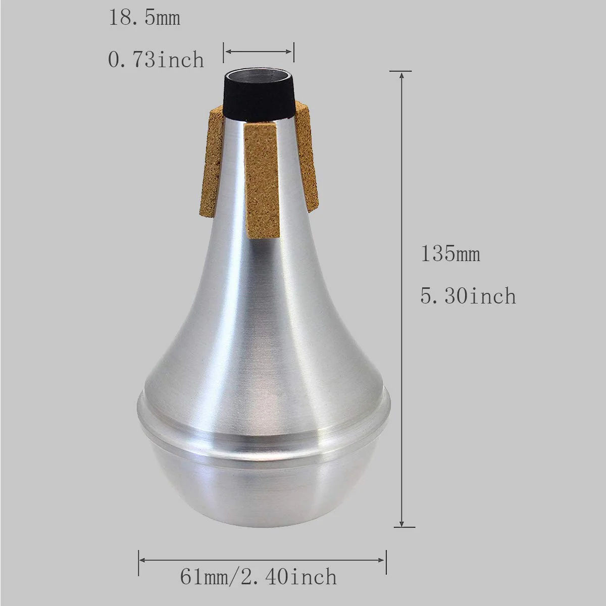 Trumpet Straight Mute,HoFire Lightweight Aluminum Practice Trumpet Mute Silencer - Image 2