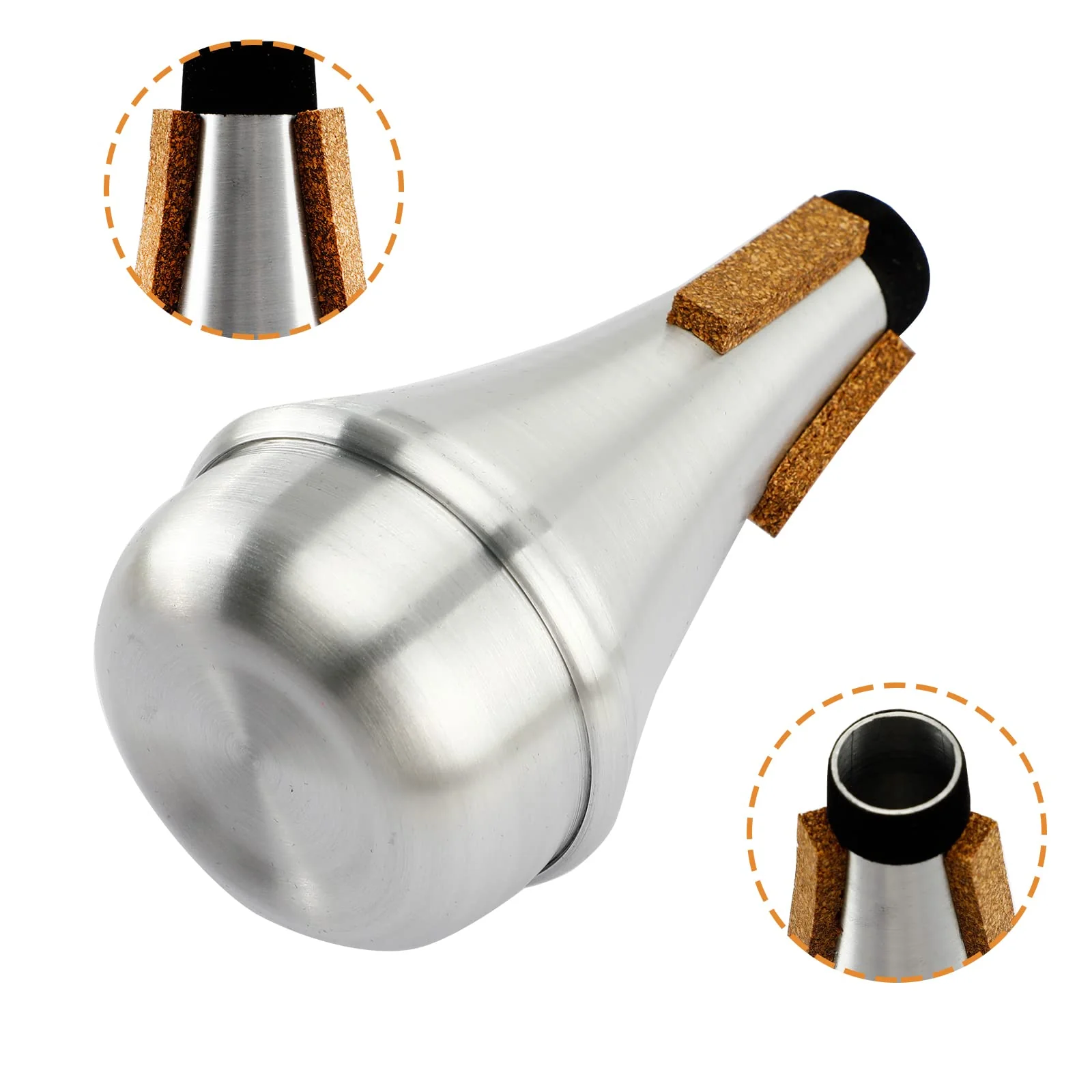 Trumpet Straight Mute, Mini Cup Mute for 3C 5C 7C Bach Trumpet Practice Mouthpiece Beginner Baritone Horn Trumpet Accessories, Bugle Cornet Kids Trombone Mellophone Brass Instruments Universal Mutes - Image 4