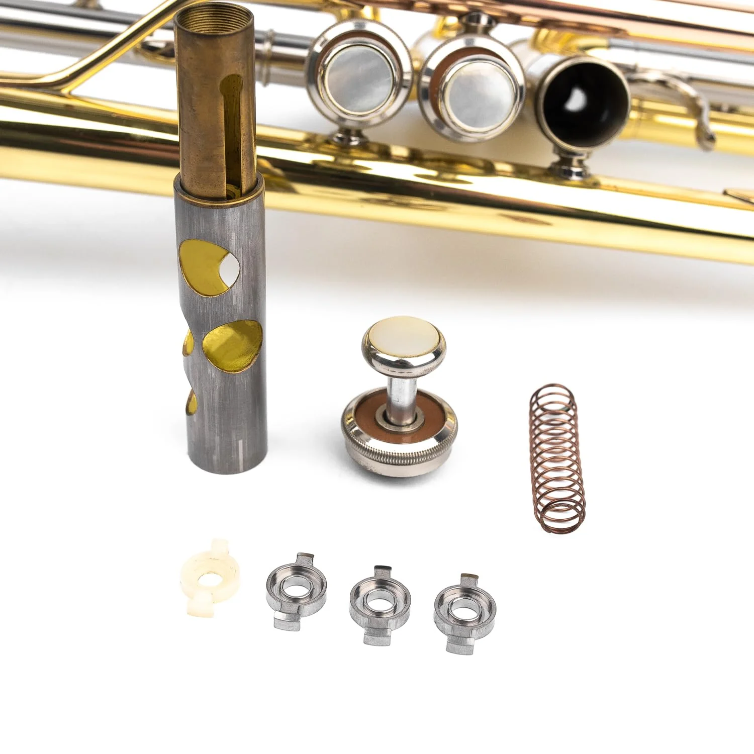Trumpet Titanium VALVE GUIDES by KGUmusic Set of 3 for Yamaha and Bach Stradivarius. Trumpet tools and details. Valve parts(Bach Stradivarius) - Image 3