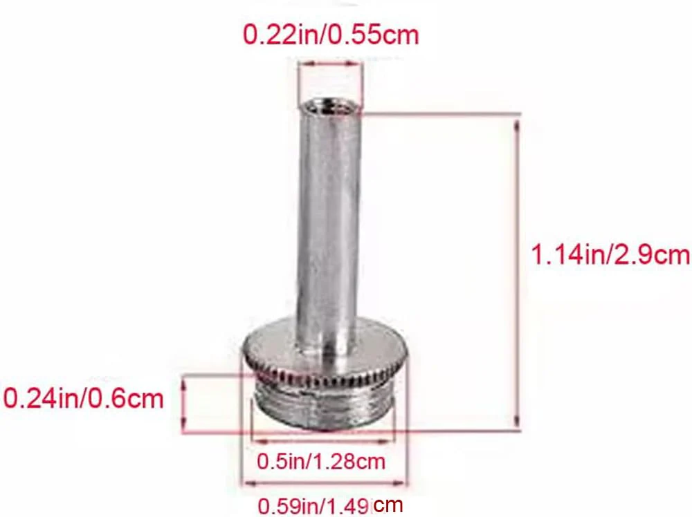 Trumpet Valve Connecting Rod Piston Stems, Brass Replacement Parts, Set of 3 - Image 3