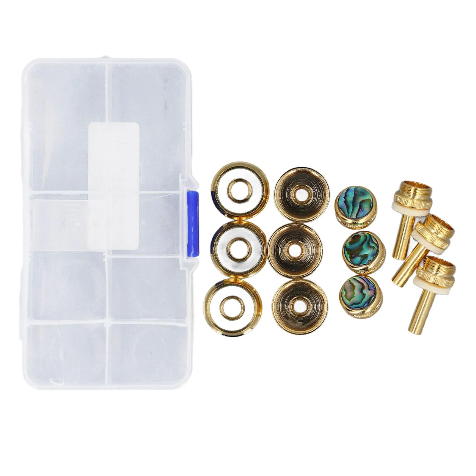 Trumpet Valve Finger Button Cap and Rod Set, with Abalone Shell for Repair Replacement for Old Parts Easy Installation Exquisite Button Sturdy Metal - Image 3