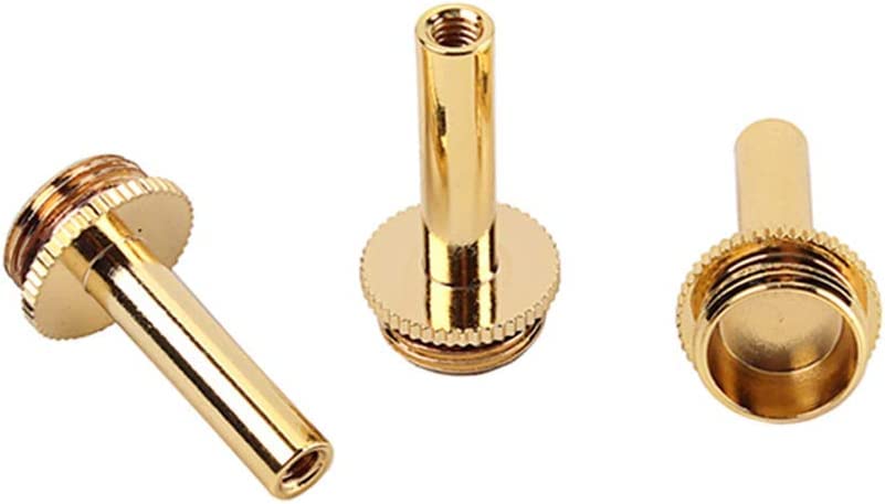 Trumpet Valve Sytem Replacement Parts include Trumpets Finger Buttons Valve Cap Piston Guides Spring Felt Washer Musical Instruments Accessories Set of 24pcs Gold - Image 5