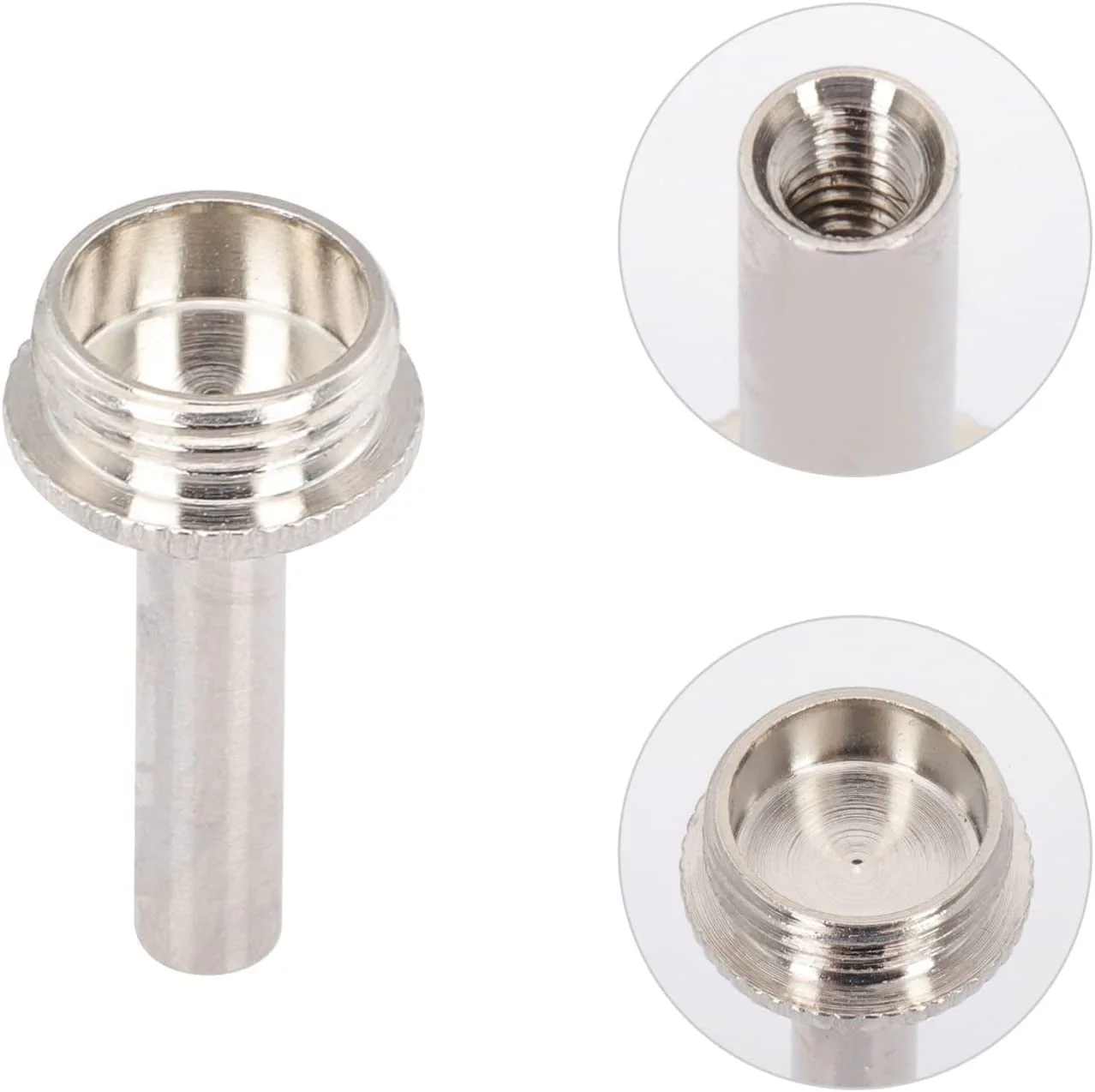 Trumpet Valve Sytem Replacement Parts include Trumpets Finger Buttons Valve Cap Spring Felt Washer Piston Guides Musical Instruments Accessories Set of 18pcs Silver - Image 3