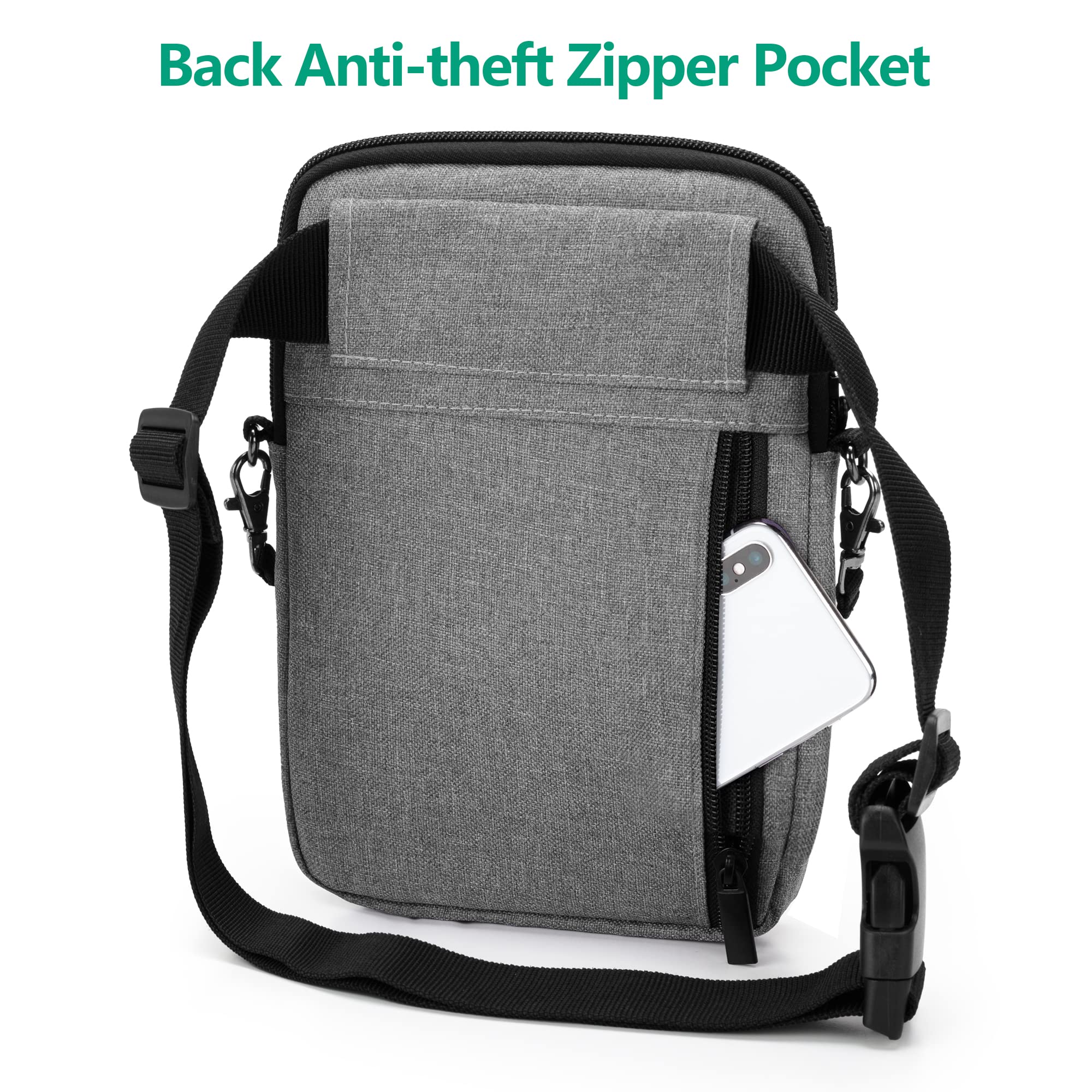 Trunab Nurse Belt Bag, Medical Waist Bag, Nurse Organiser Bag with Multiple Compartments, Adjustable Waist Strap, Ideal for Nurse Set, Stethoscope Grey - Image 5