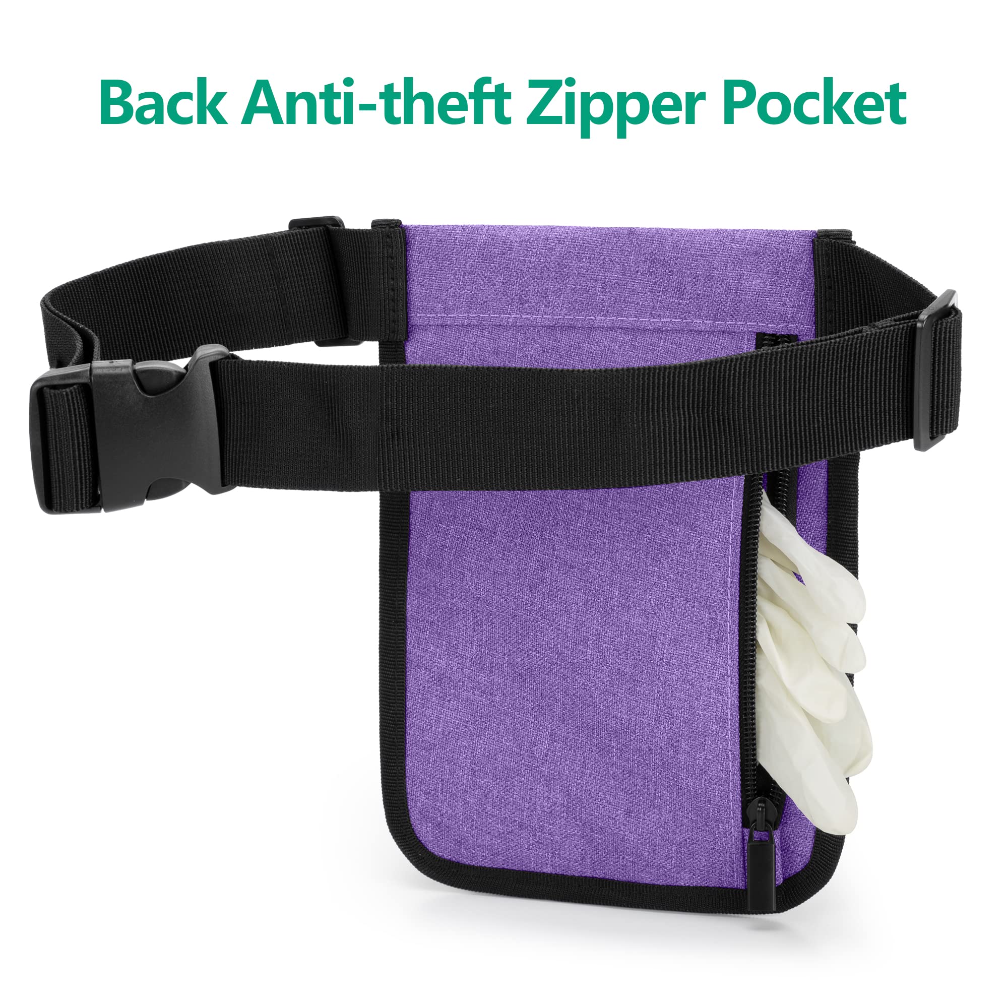 Trunab Nurse Waist Pack with Multiple Pocket Pockets for Medical Accessories such as Scissors, Tape, Stethoscope, Thermometer, Nursing Bag, purple, 1 - Image 5
